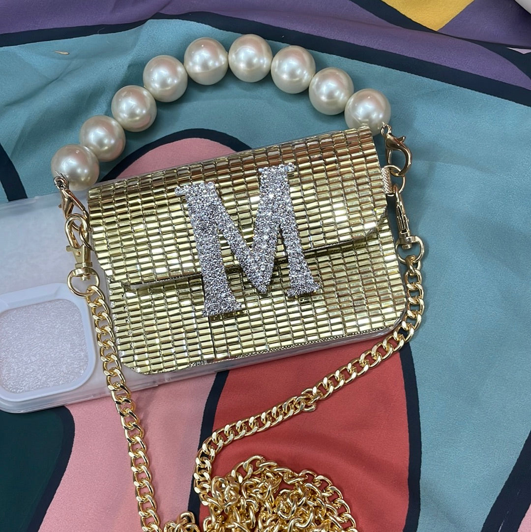 Gold Mirror Phone Sling