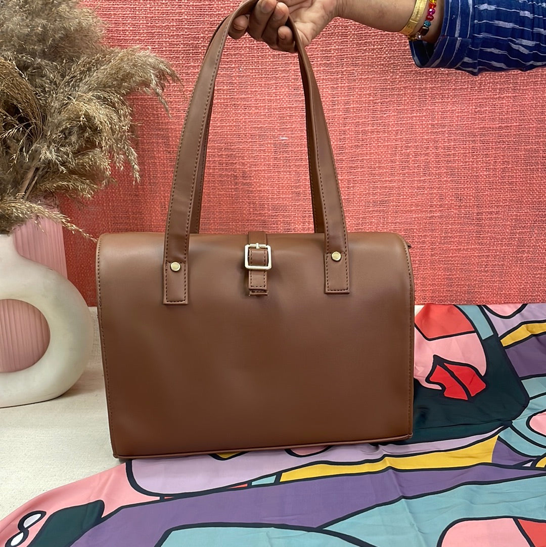 Brown With Black  & White Stripes Leera 12inch