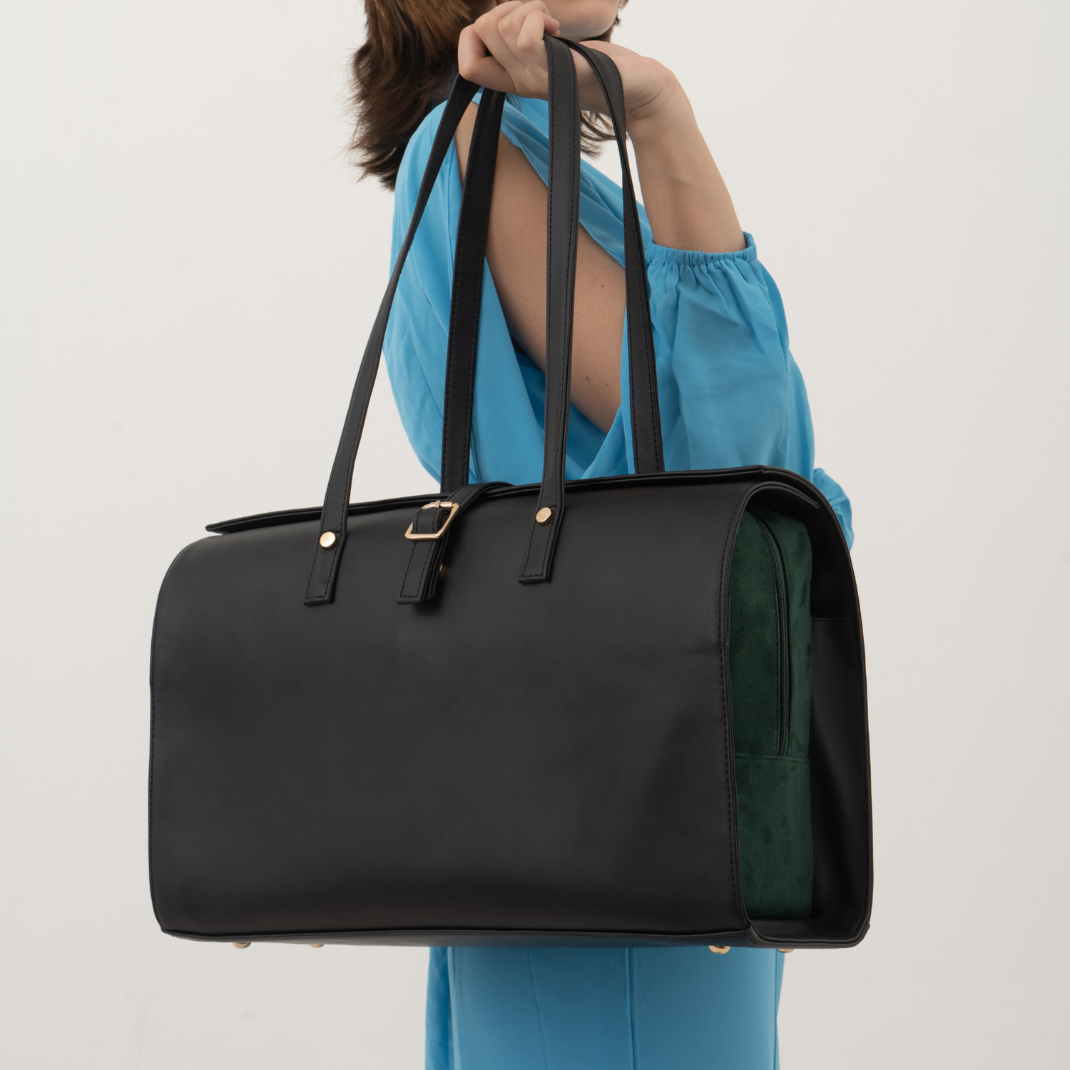 Black & Green Swede Leera 16inch Bag