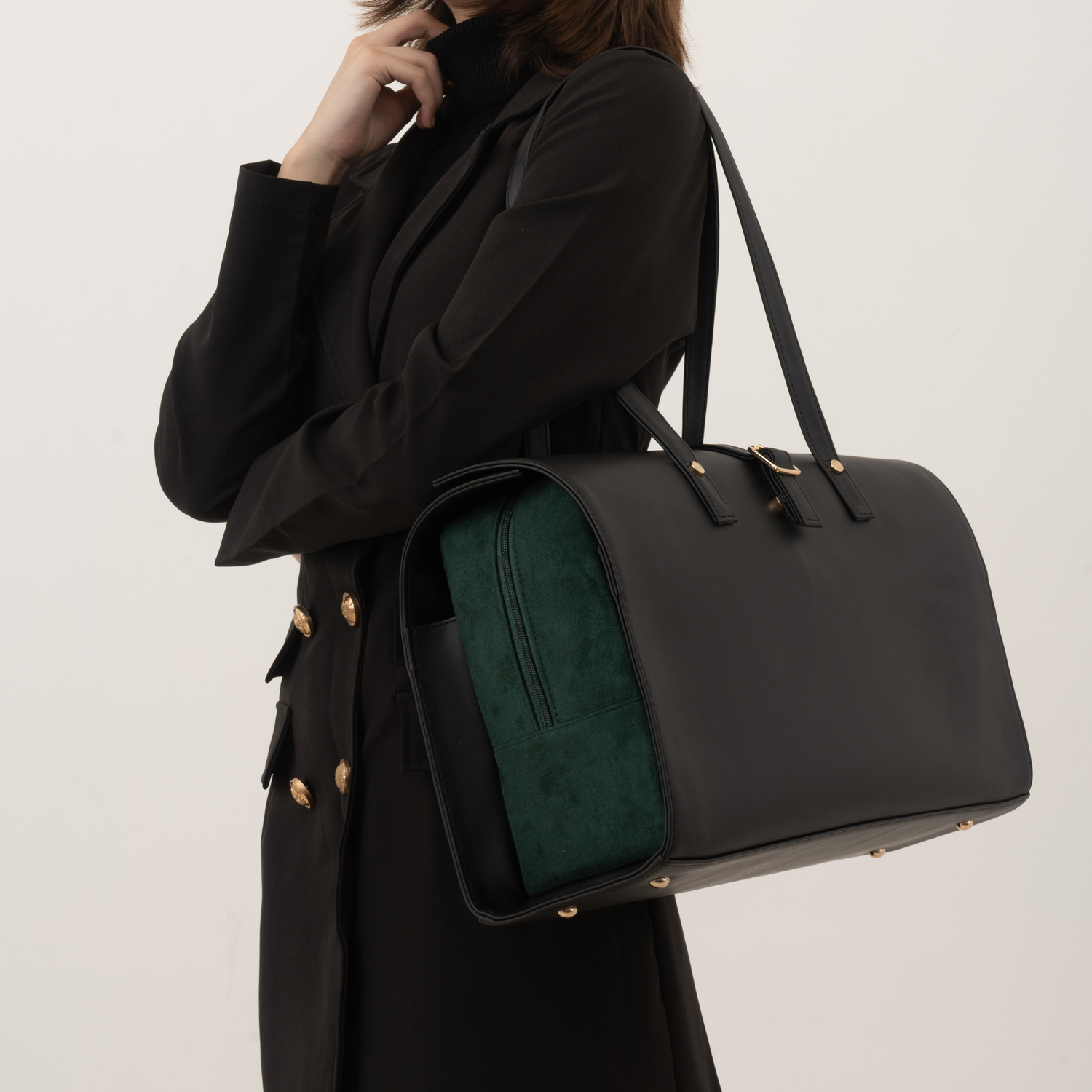 Black & Green Swede Leera 16inch Bag