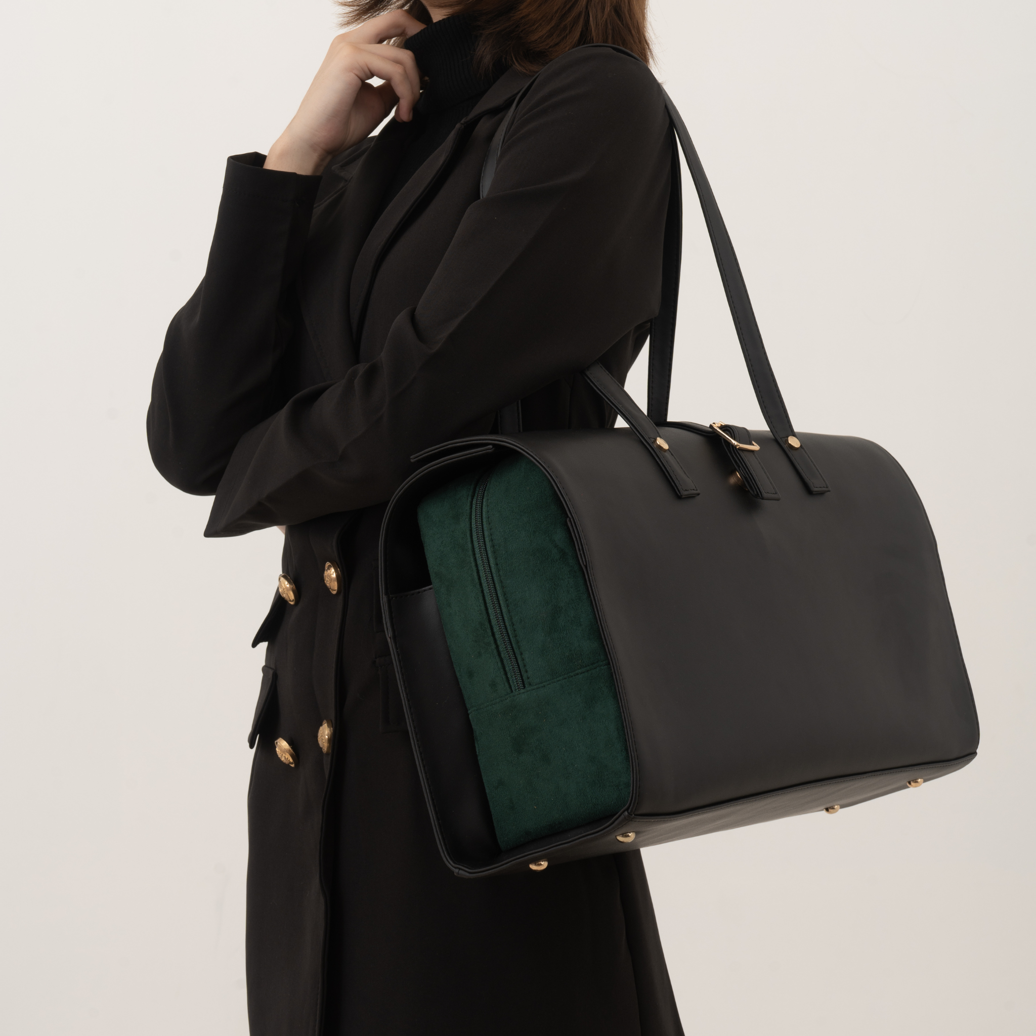 Black & Green Swede Leera 16inch Bag