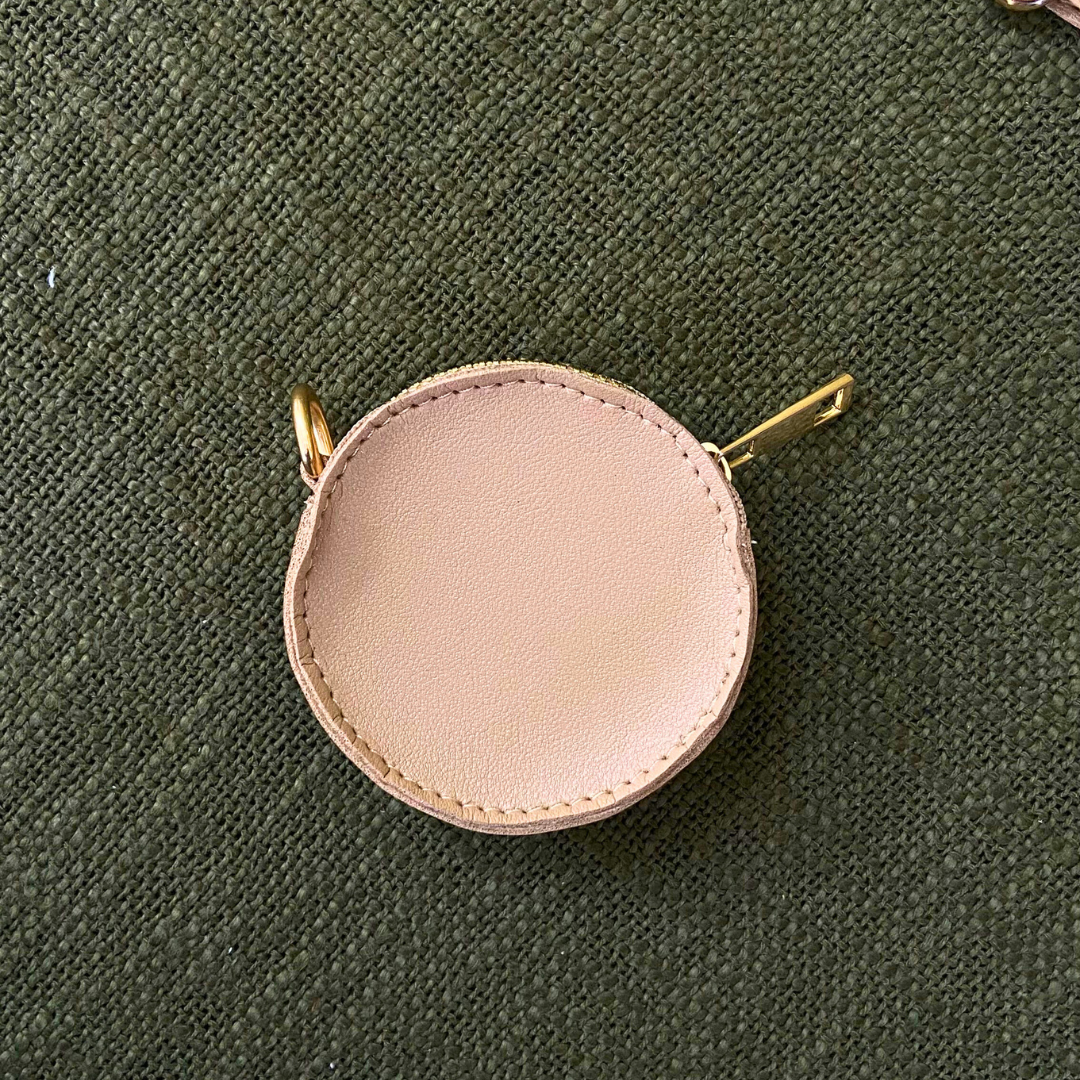 Dark Beige Black Diamond Cloth on Pocket Pochette only Belt