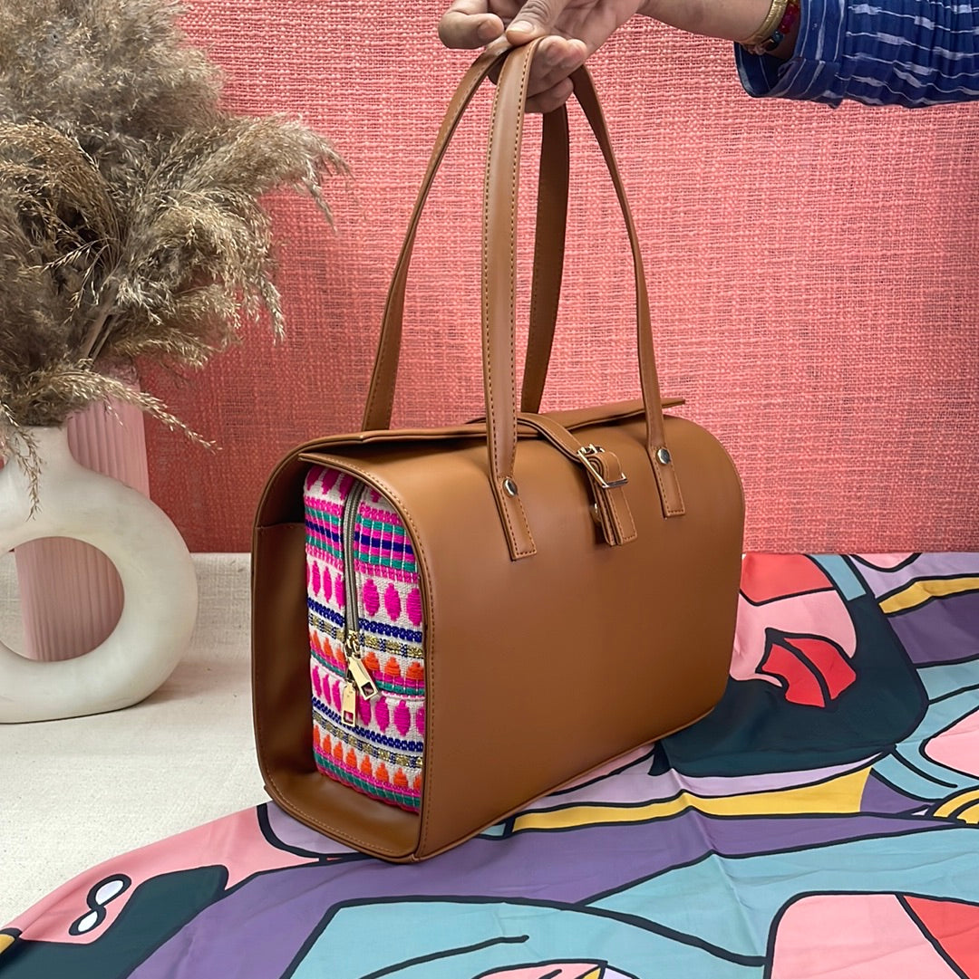 Tan Pink Bullet Leera 12inch