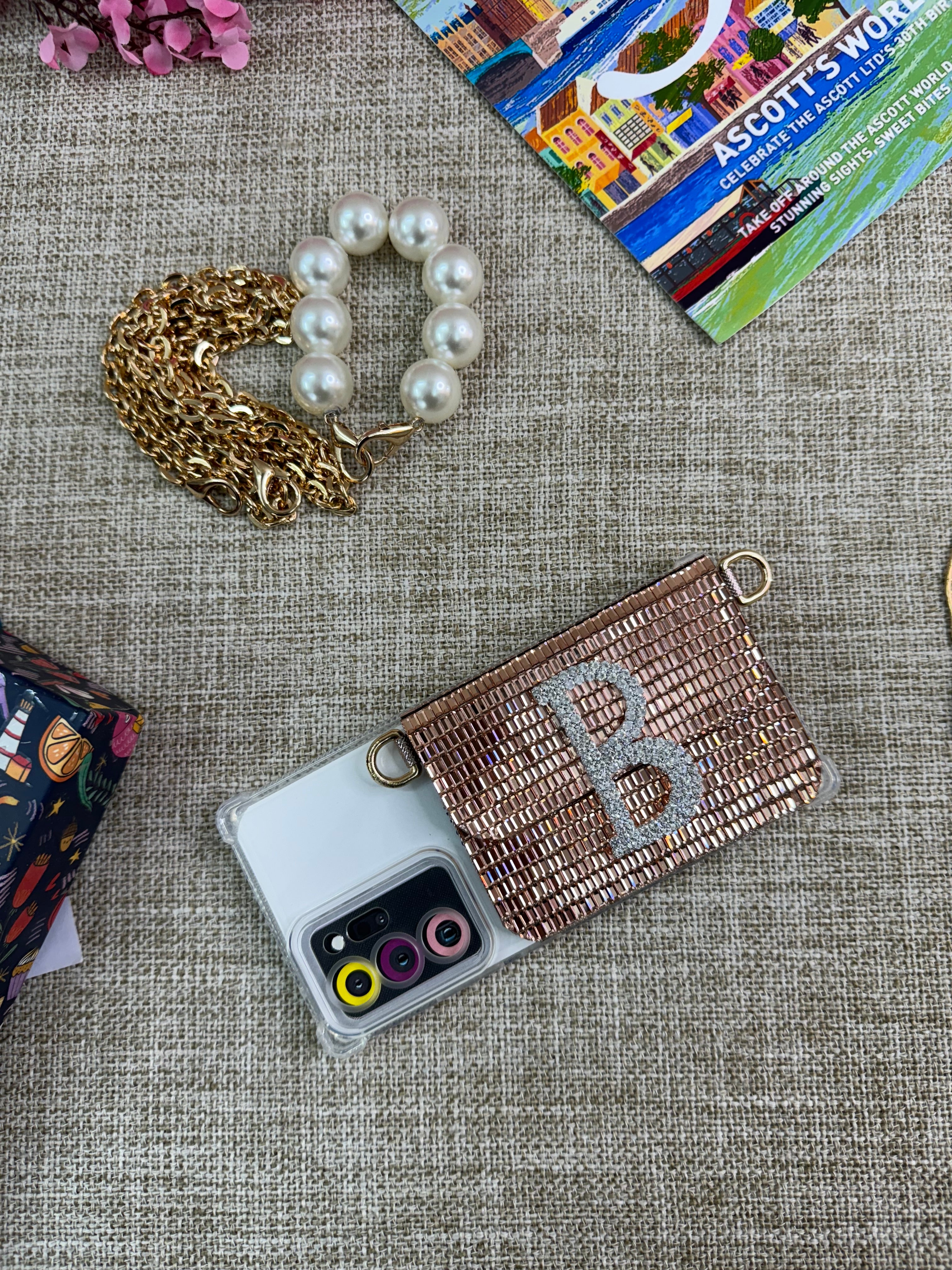 ROSE GOLD MIRROR PHONE SLING