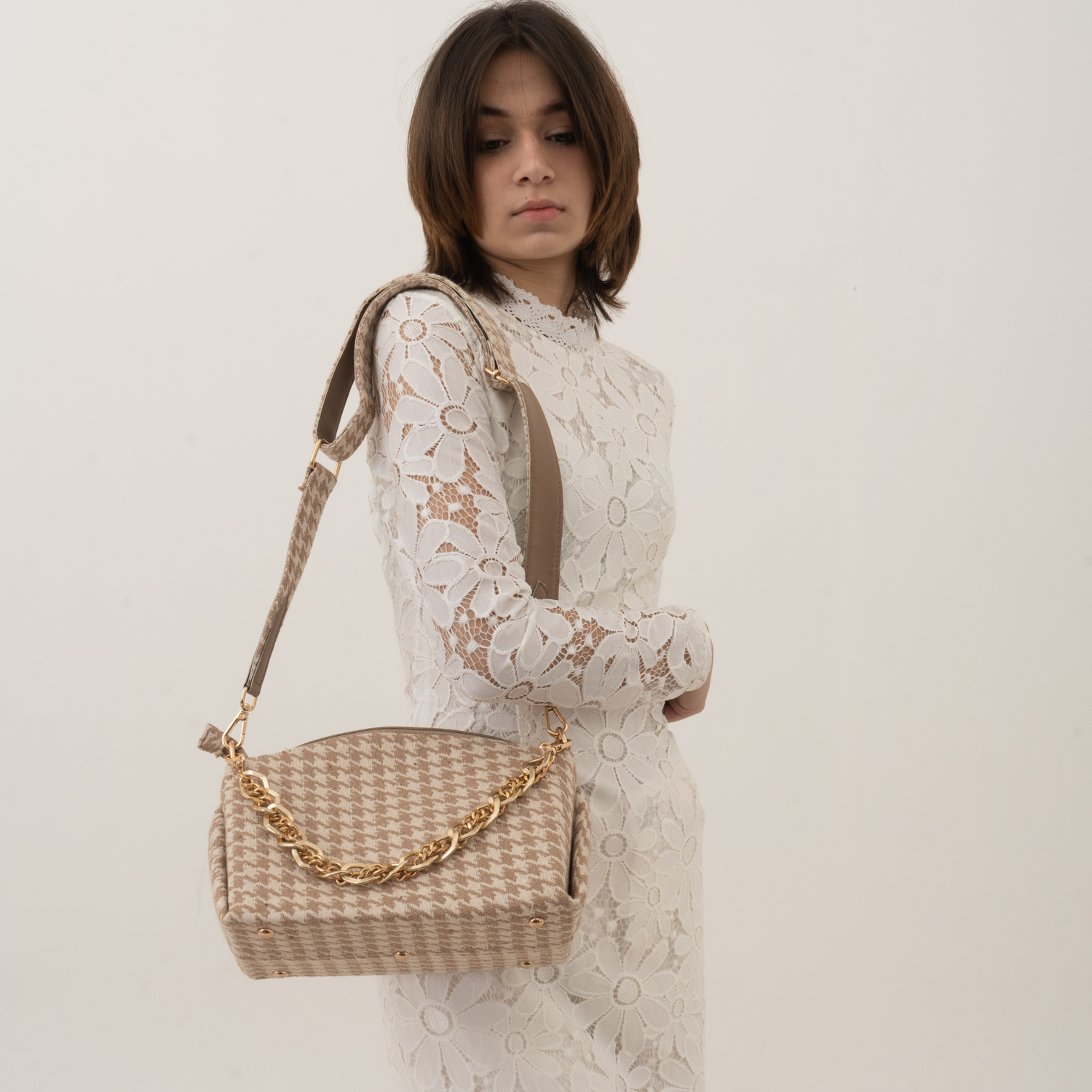 New Boho Sling - In Beige With Vintage Design