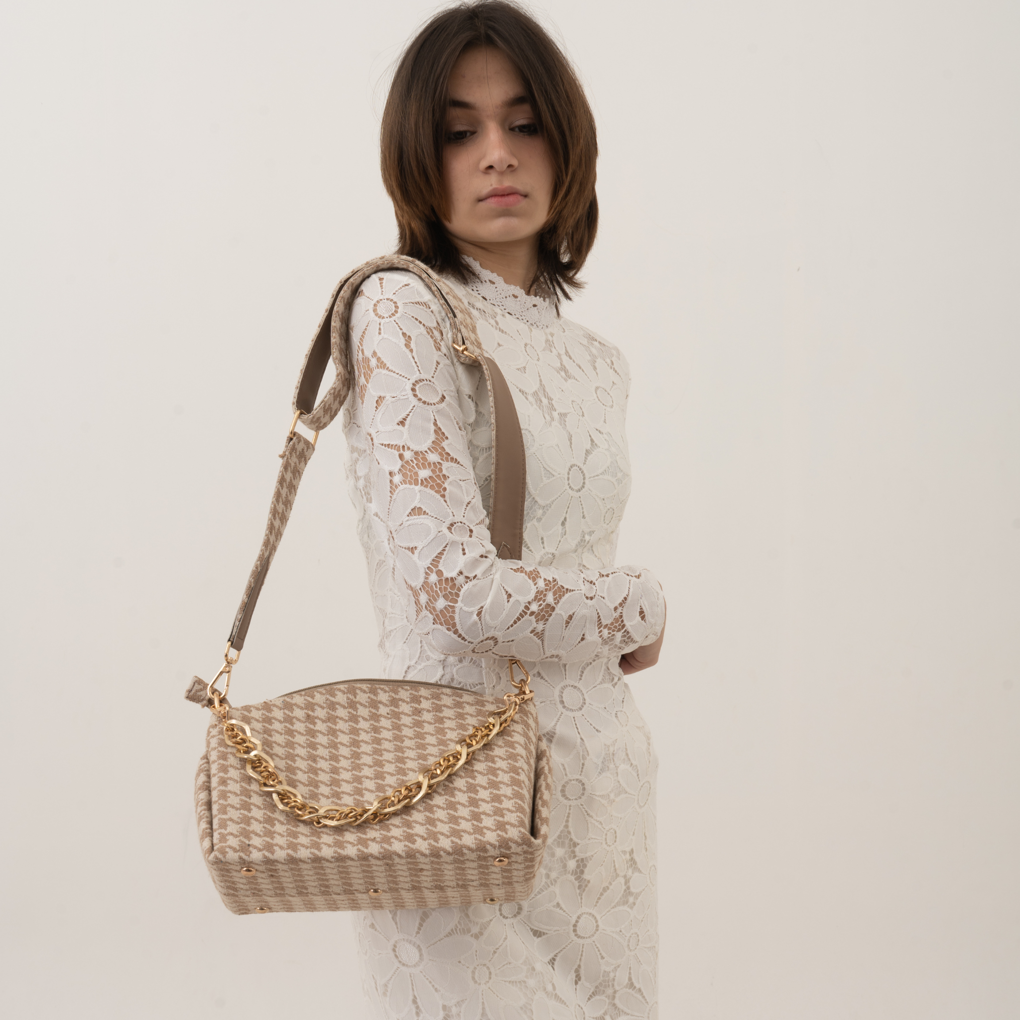 New Boho Sling - In Beige With Vintage Design