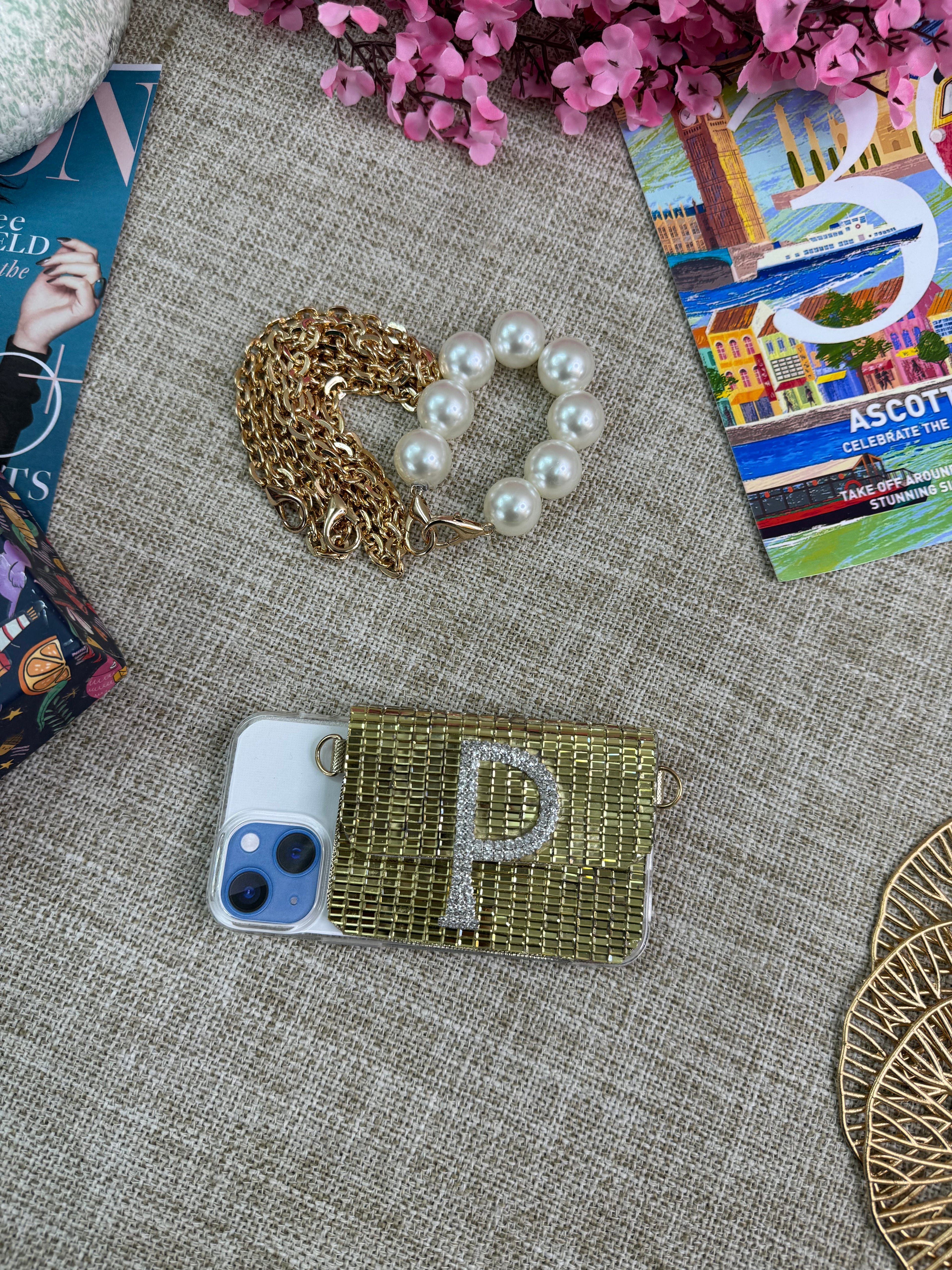 Gold Mirror Phone Sling