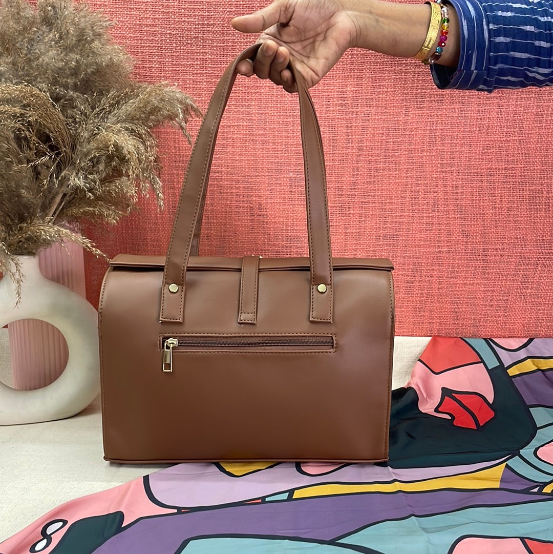 Brown With Black  & White Stripes Leera 12inch