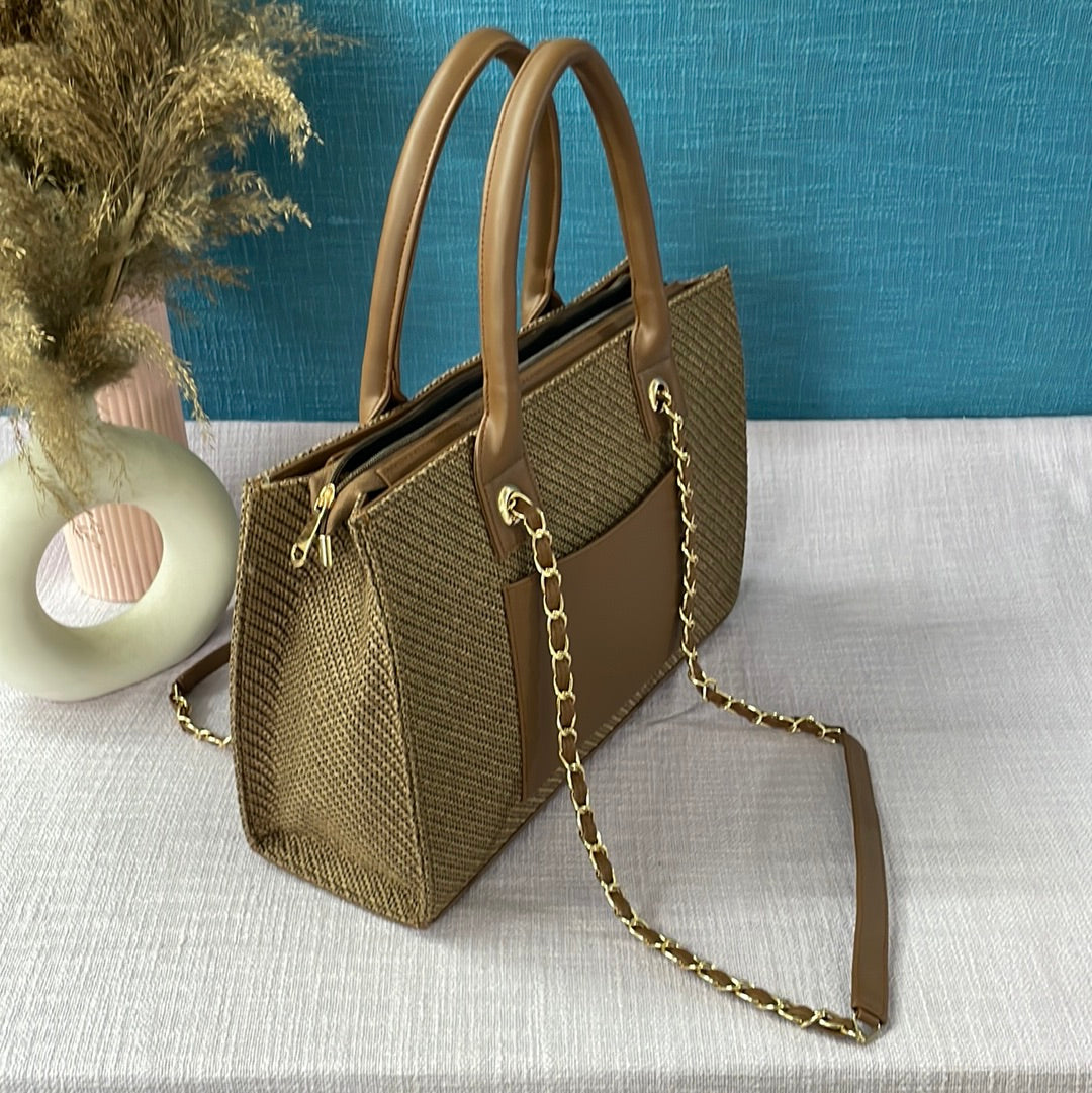 CHAIN TOTE FULL NAME + EVILEYE