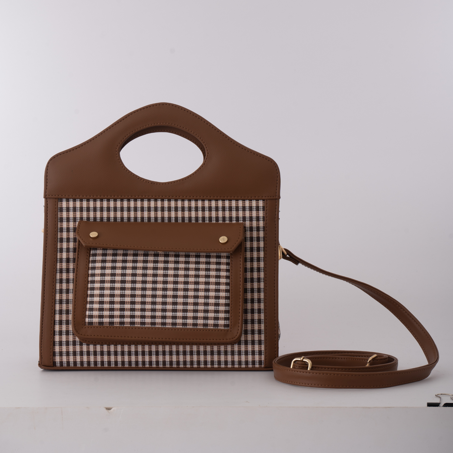 The Boyyy Bag - In Brown Checks