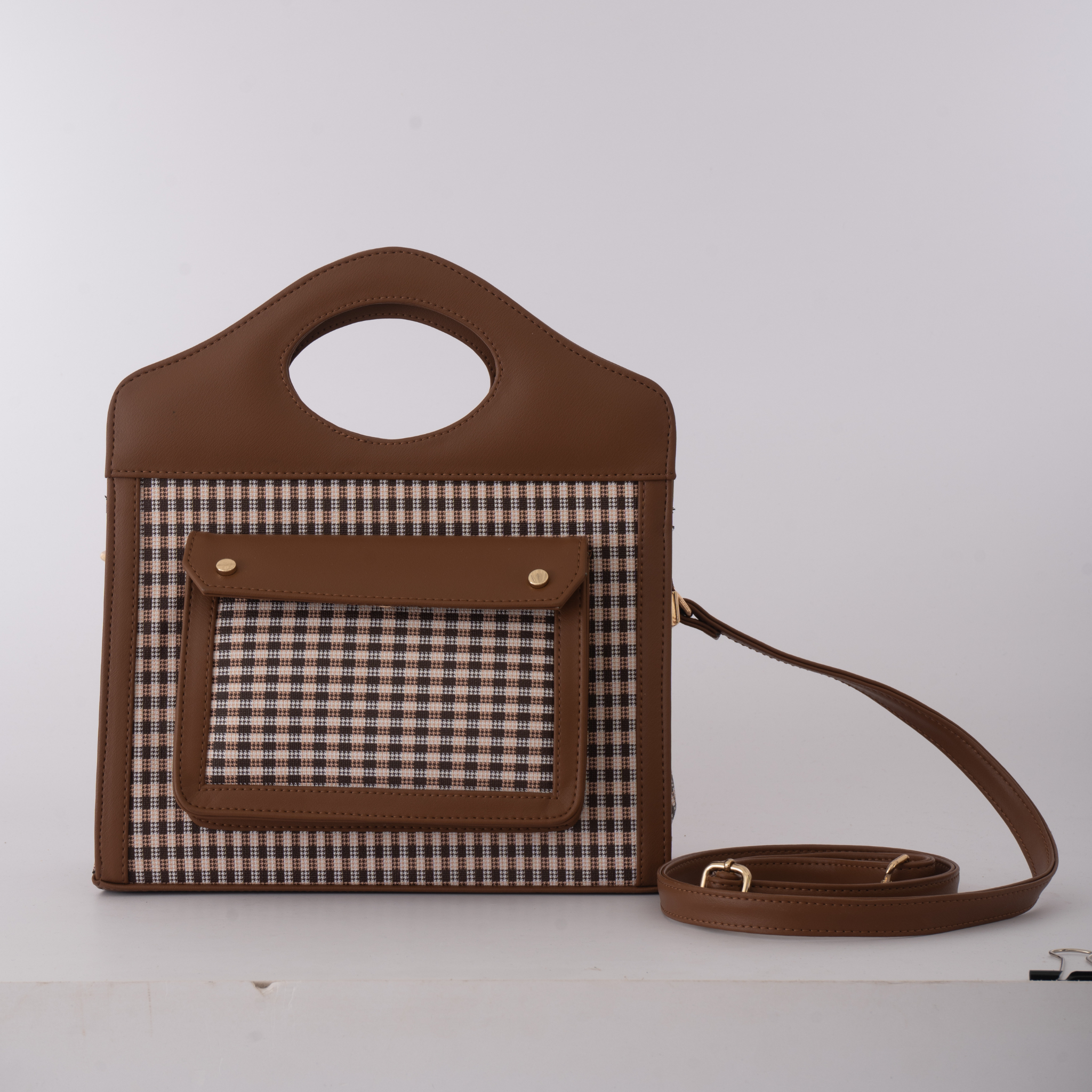 The Boyyy Bag - In Brown Checks