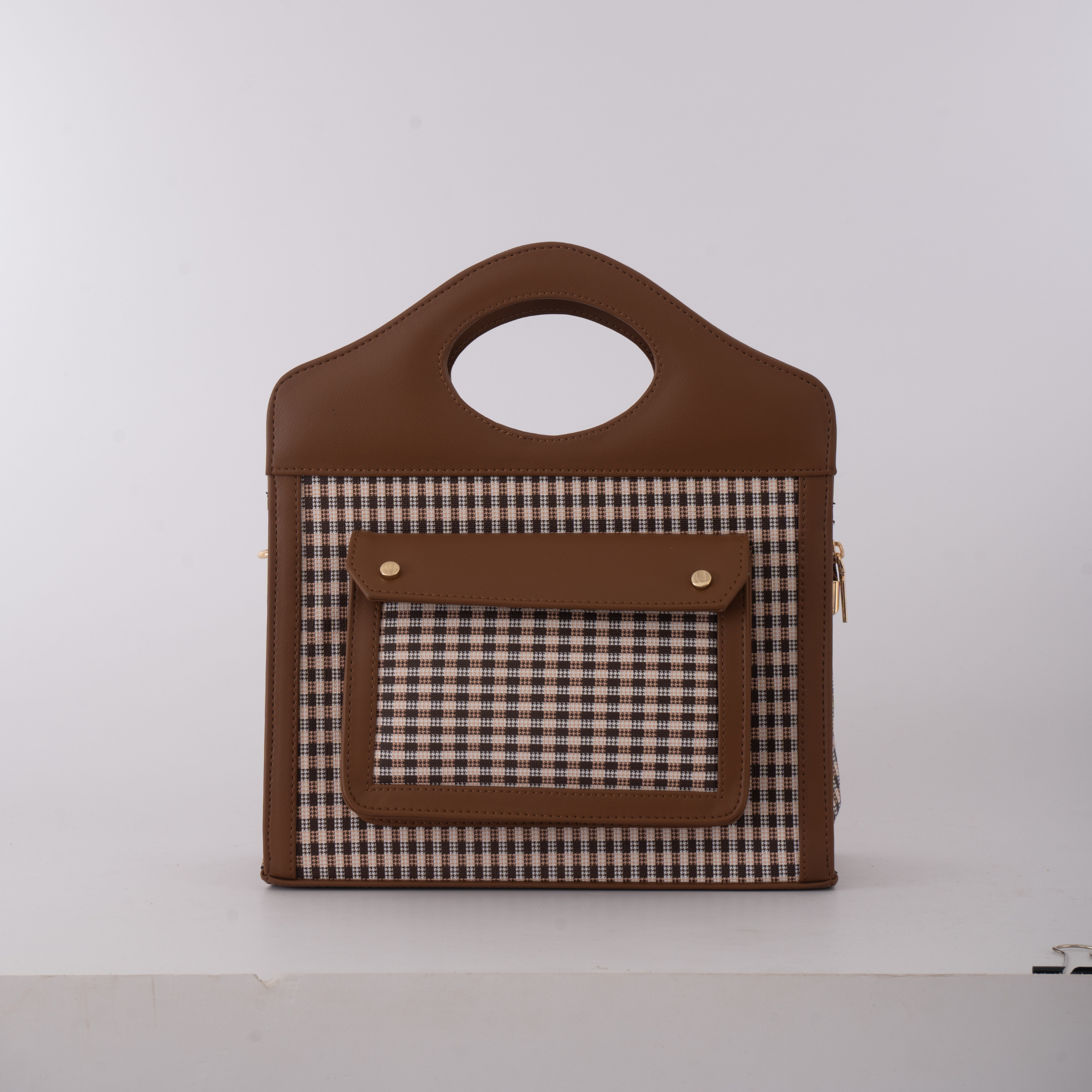 The Boyyy Bag - In Brown Checks