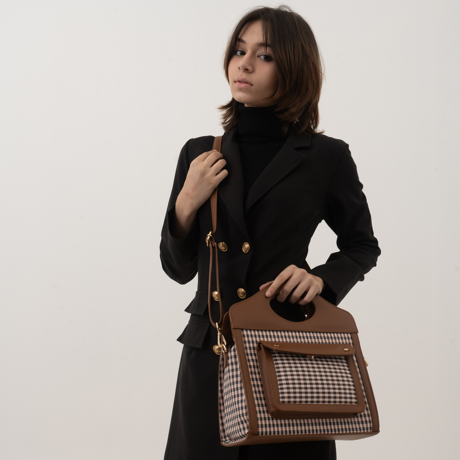 The Boyyy Bag - In Brown Checks