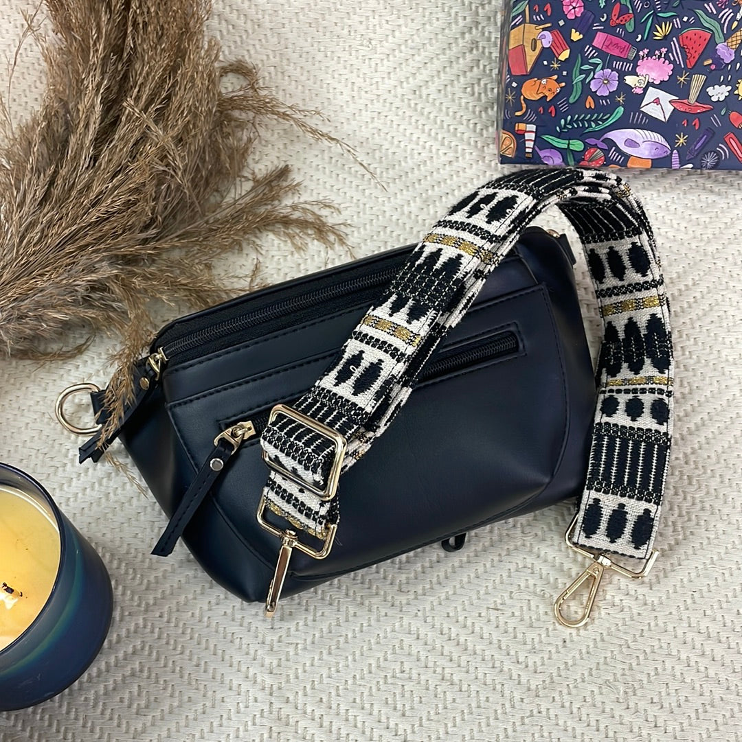 BUM BAG BLACK WITH BLACK BULLET BELT