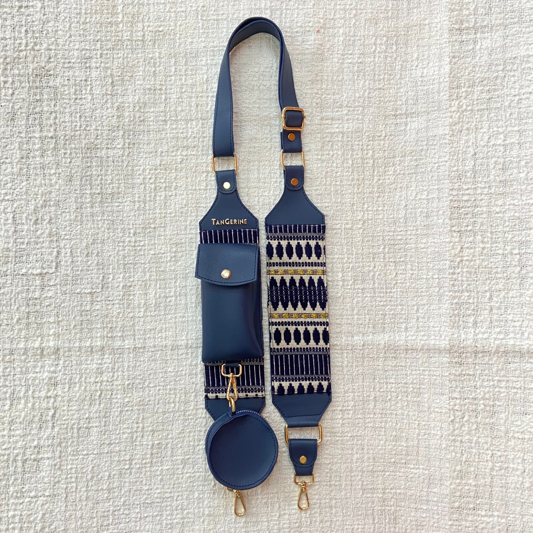 Blue Dual Compartment + Blue Bullet Pochette Belt