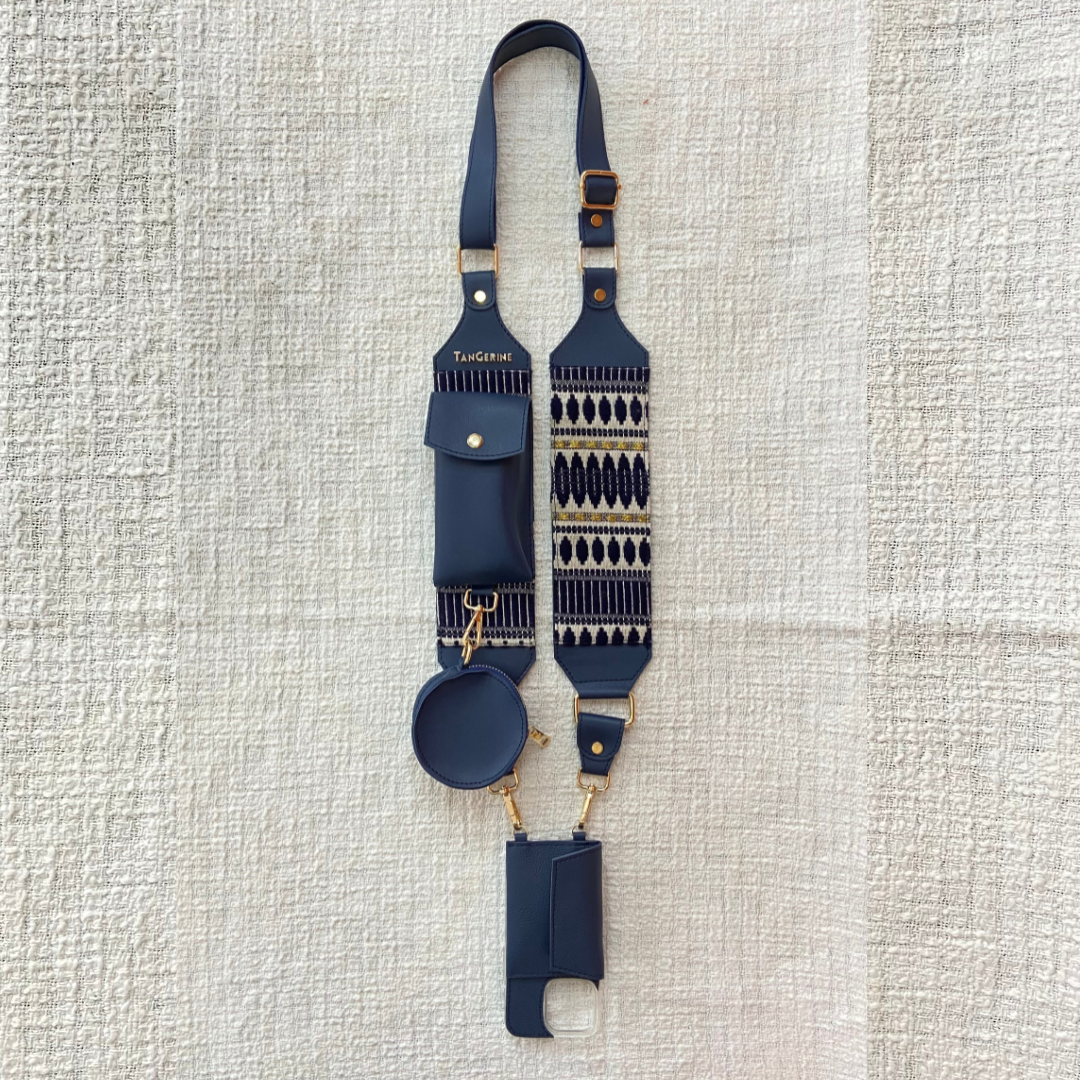 Blue Eva + Blue Bullet Pochette Belt with Phone Case