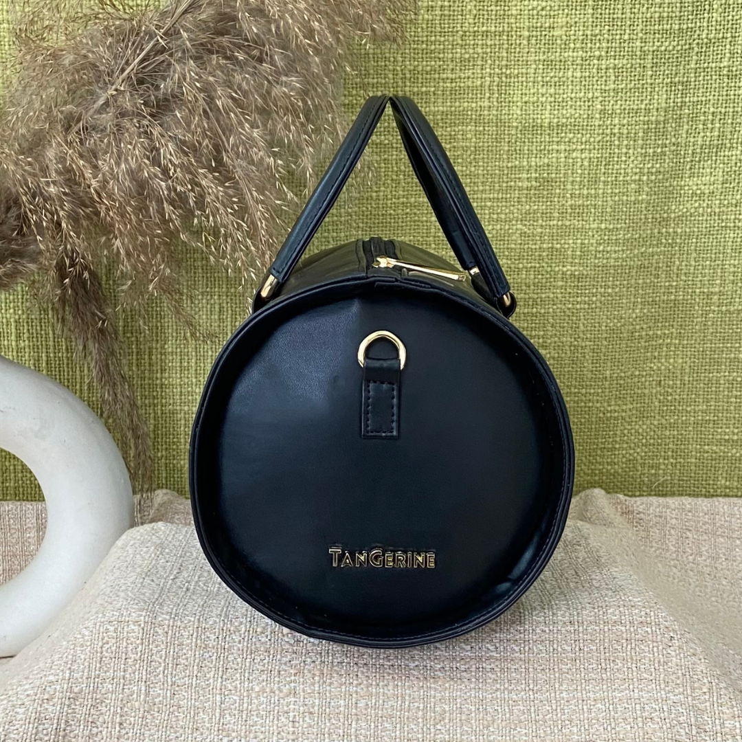 Black Barrel Bag Small.