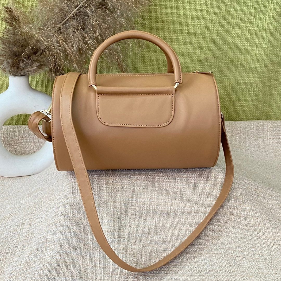 Beige Barrel Bag Small.