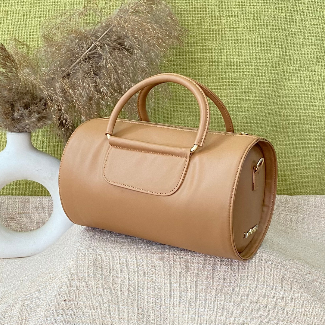 Beige Barrel Bag Small.
