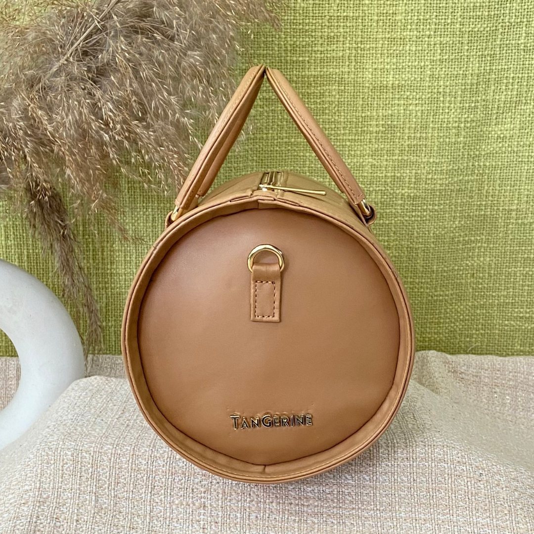 Beige Barrel Bag Small.