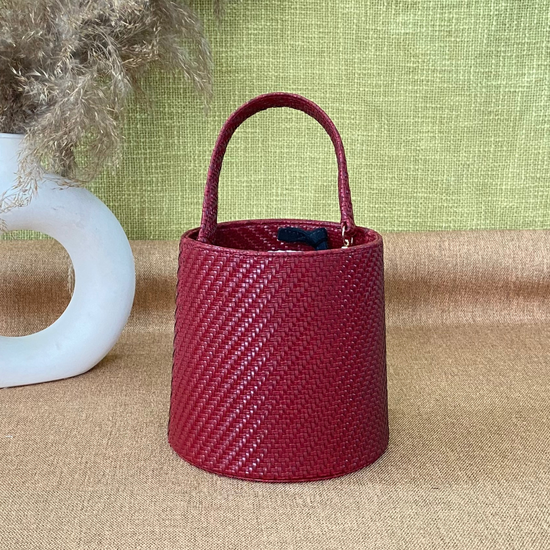 Maroon Bucket Bag