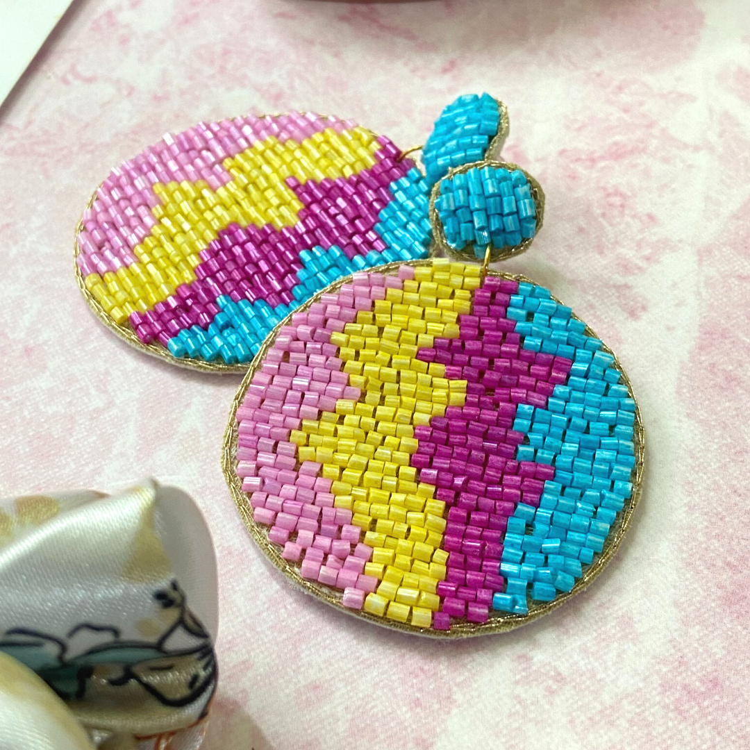 Rainbow Circular Handwork Earrings