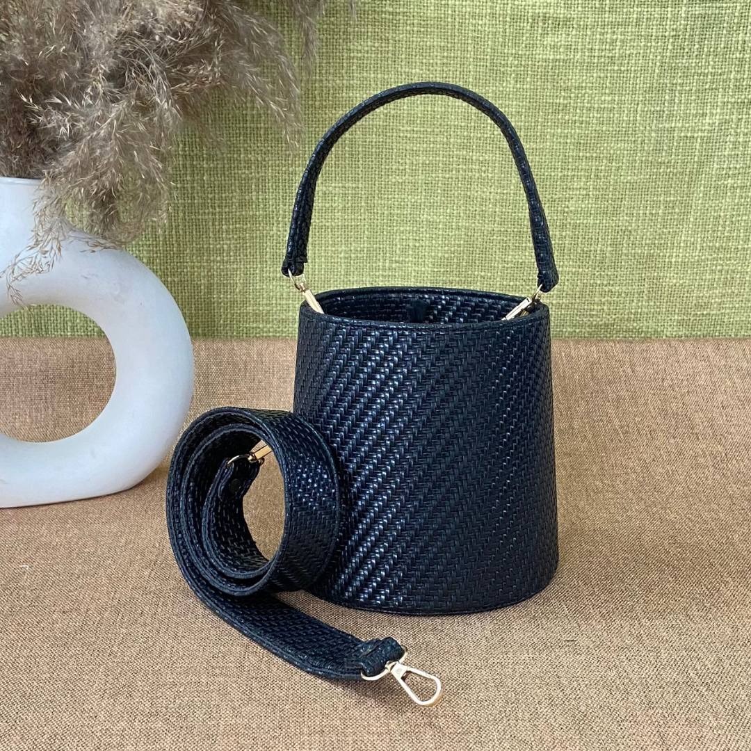 Black Bucket Bag
