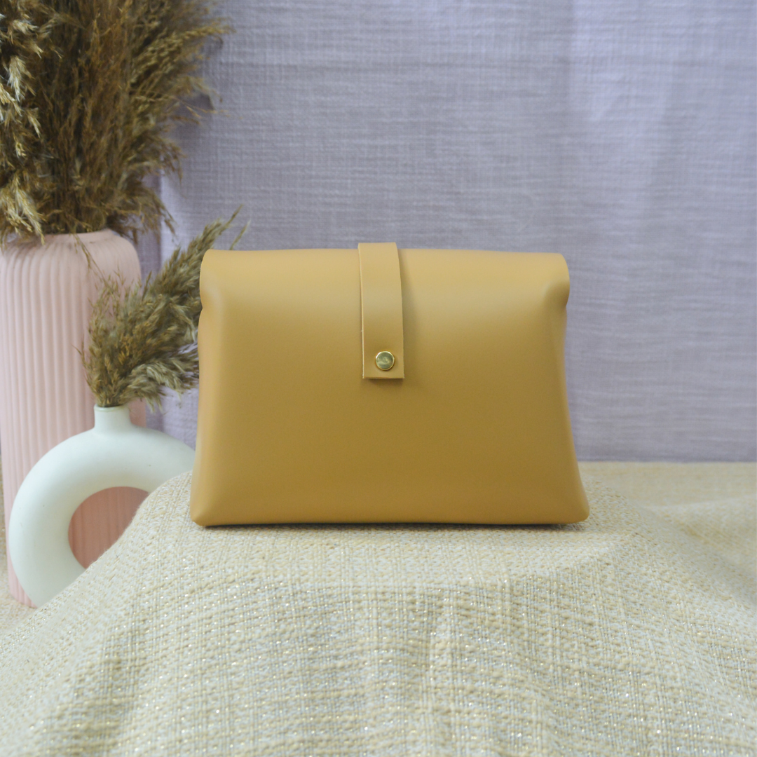 Beige Eva Bag with Multi-color Belt.