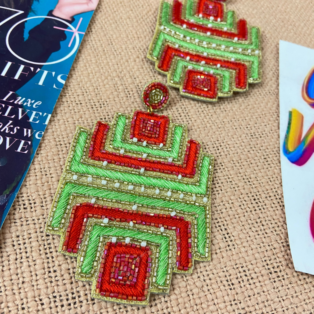 Embroidered Euphoria Earrings