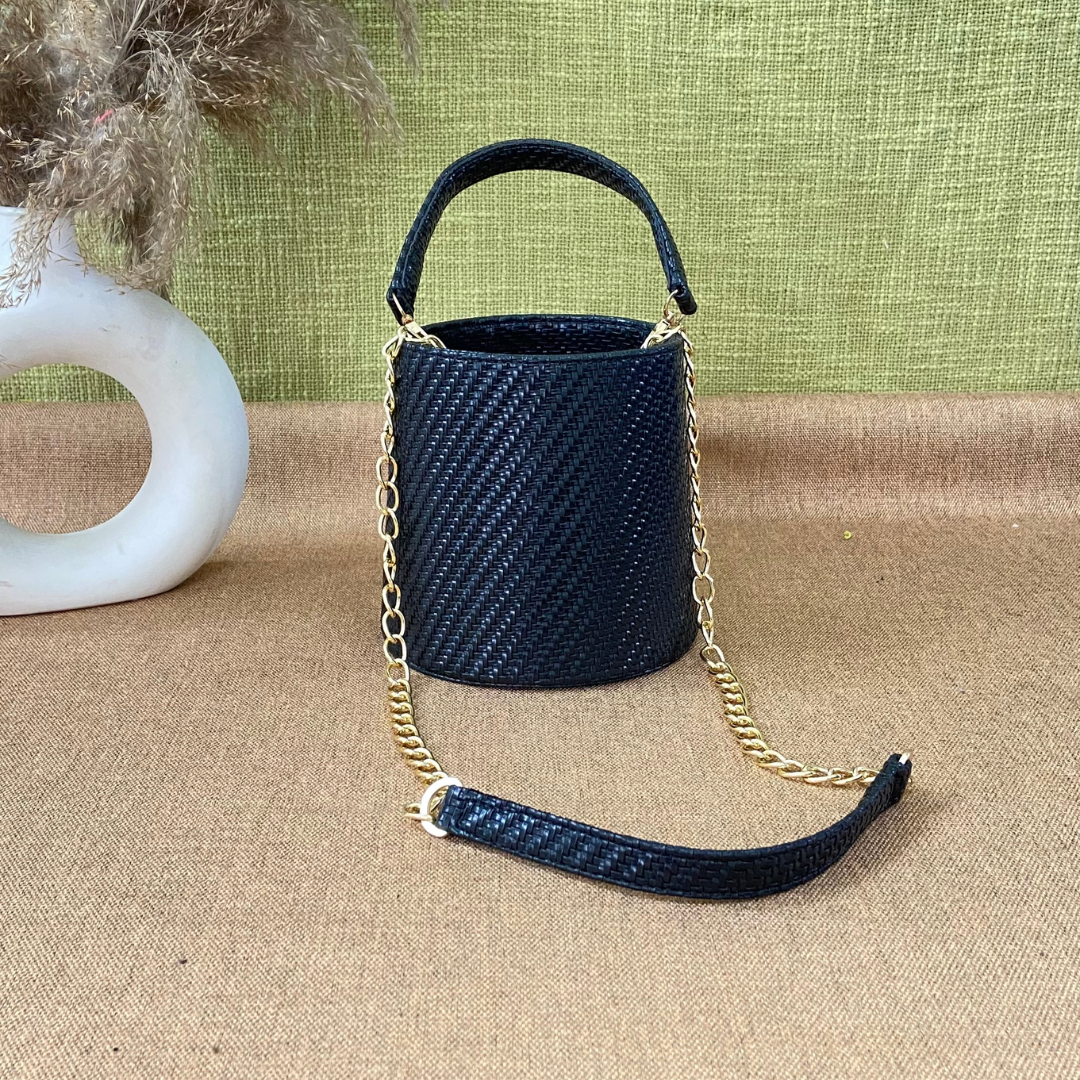 Black Bucket Bag