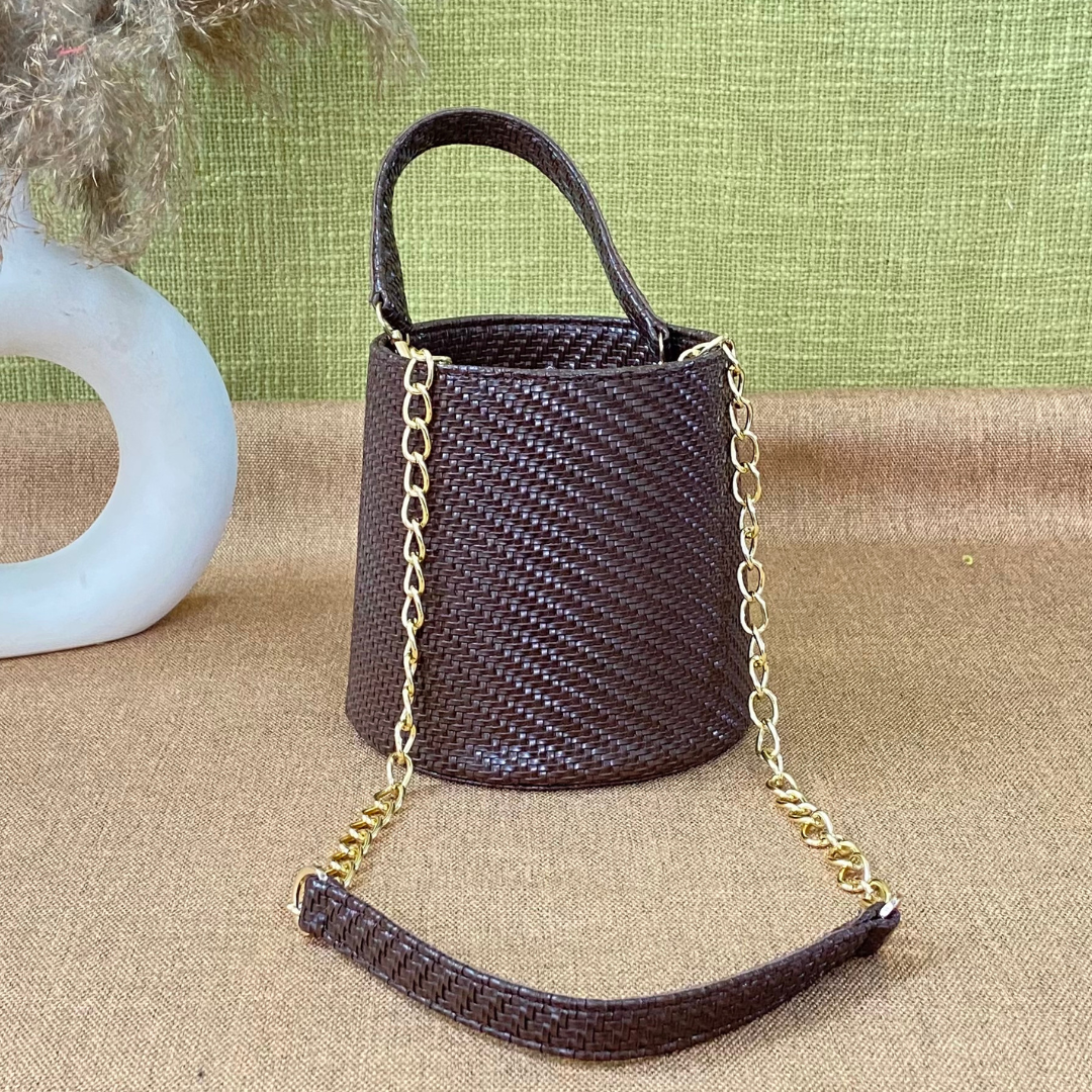 Brown Bucket Bag