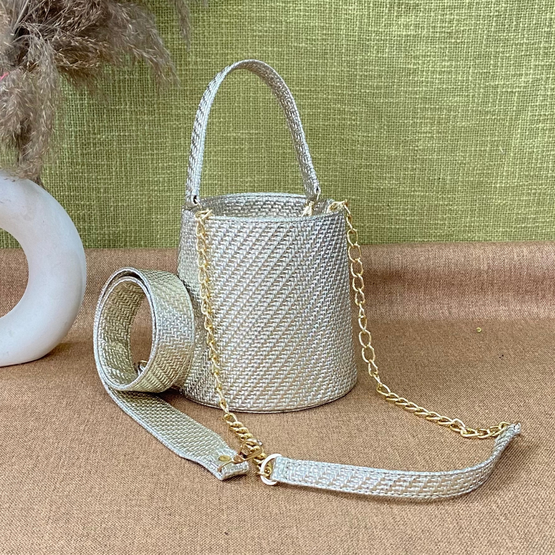 Gold Bucket Bag