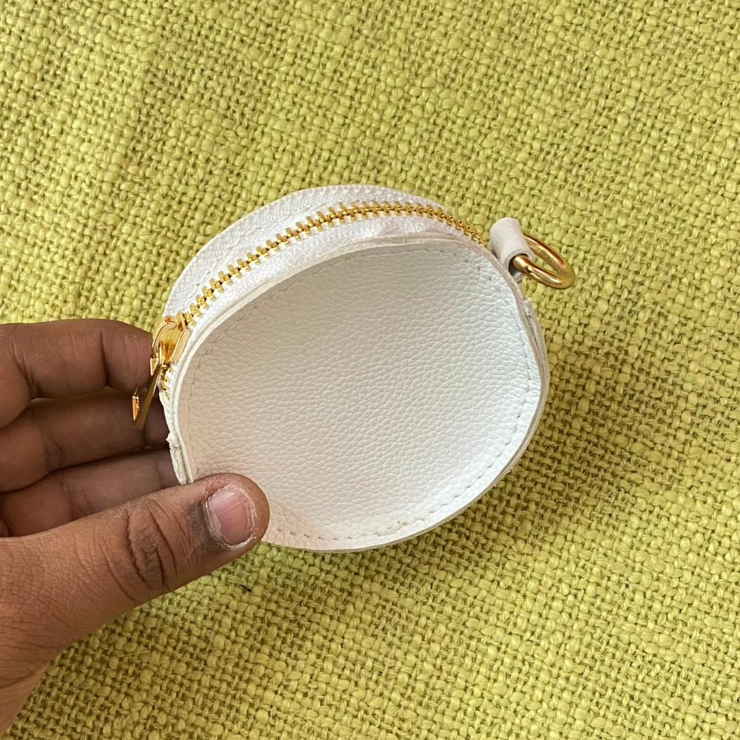 White Eva + White with Mint & Pink Diamond Pochette Belt.