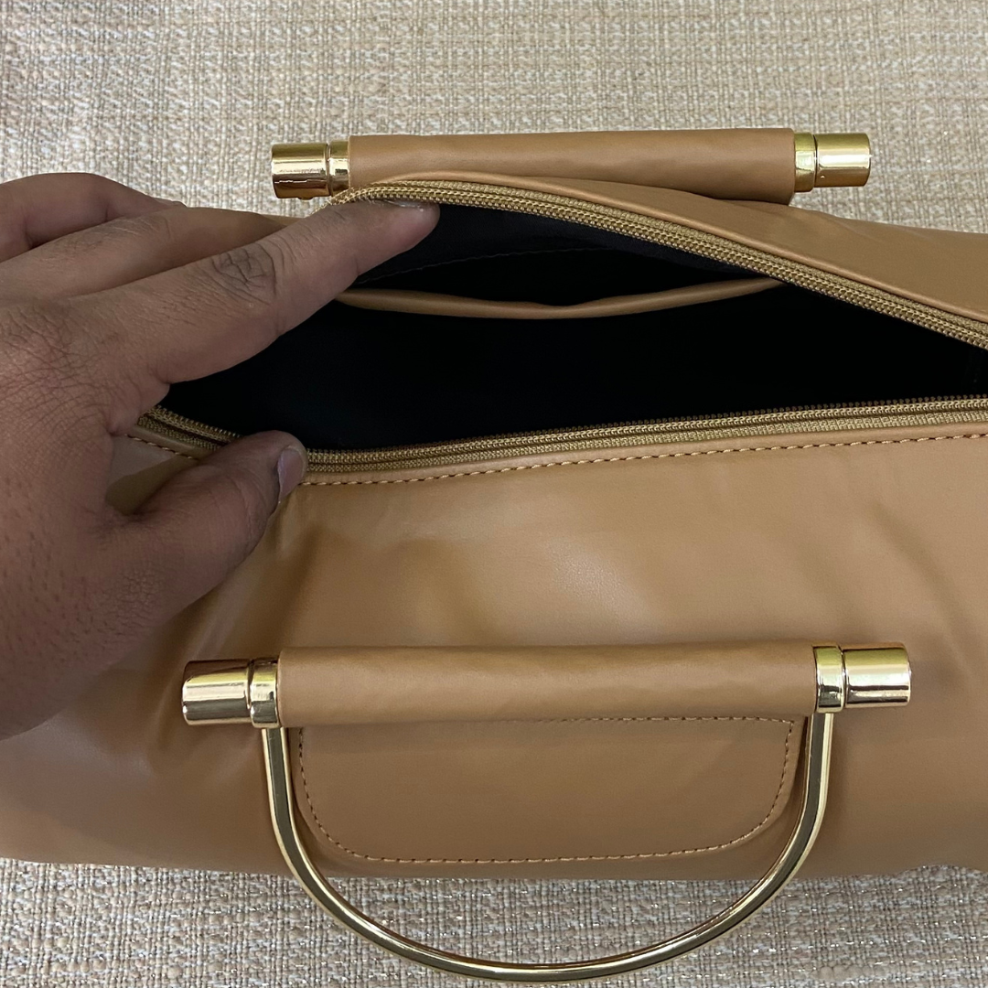 Beige Barrel Bag Big.