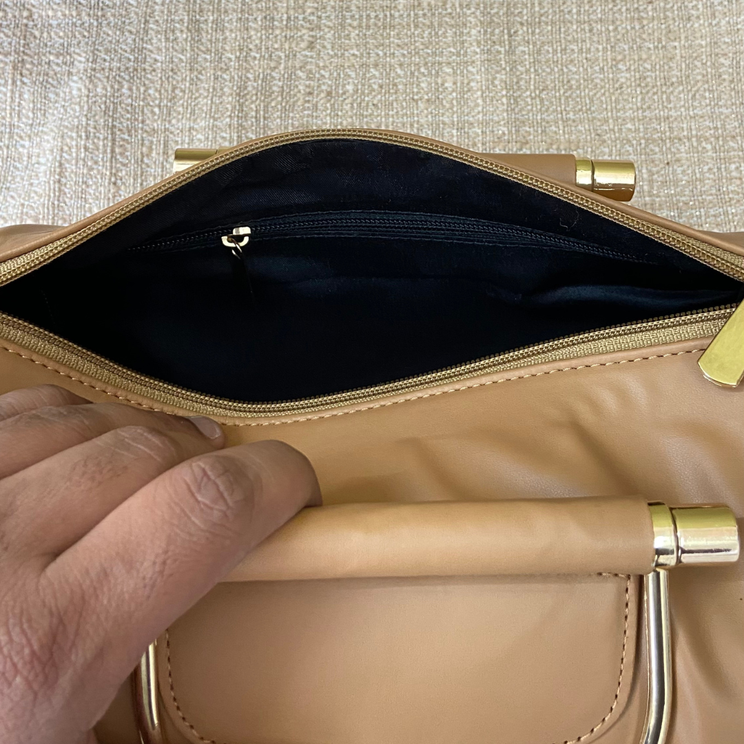 Beige Barrel Bag Big.