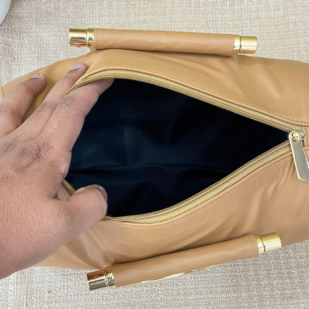 Beige Barrel Bag Big.