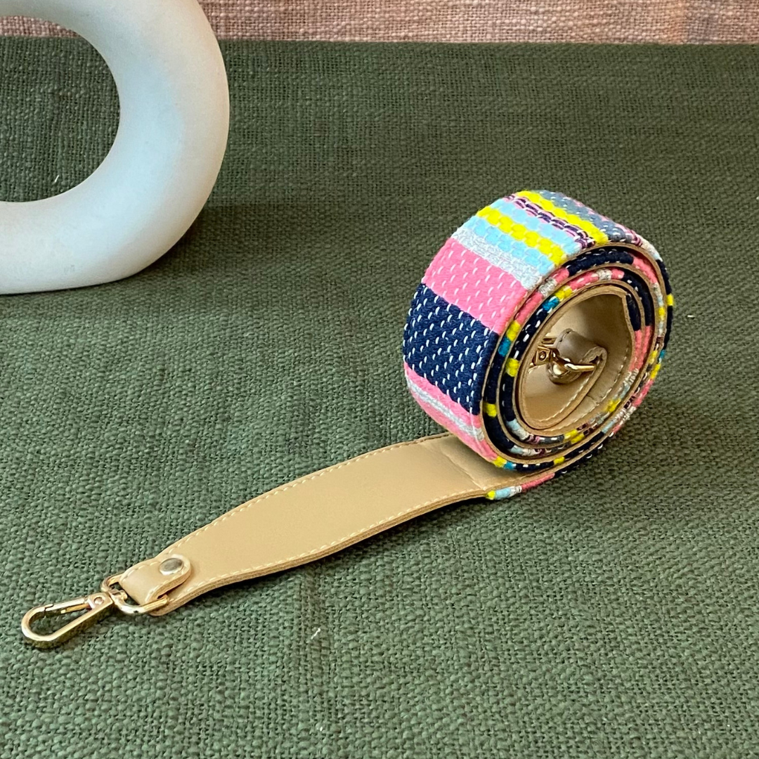 Beige Colorful Vibrant Shoulder Strap