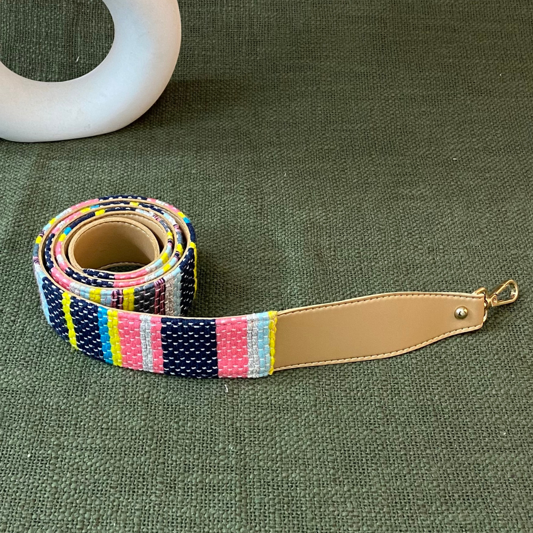 Beige Colorful Vibrant Shoulder Strap