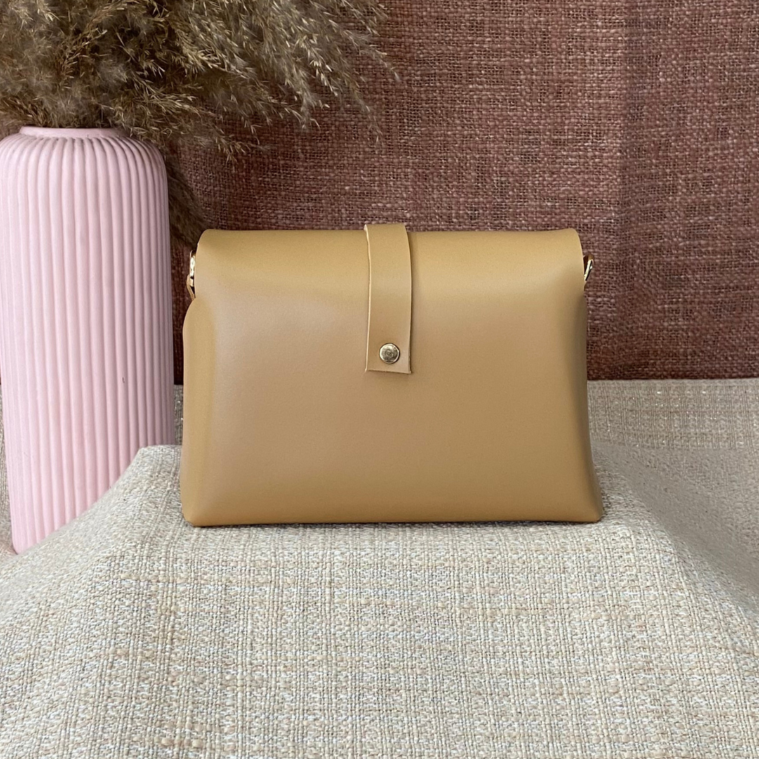 Beige Eva Bag with White Tribal Belt.