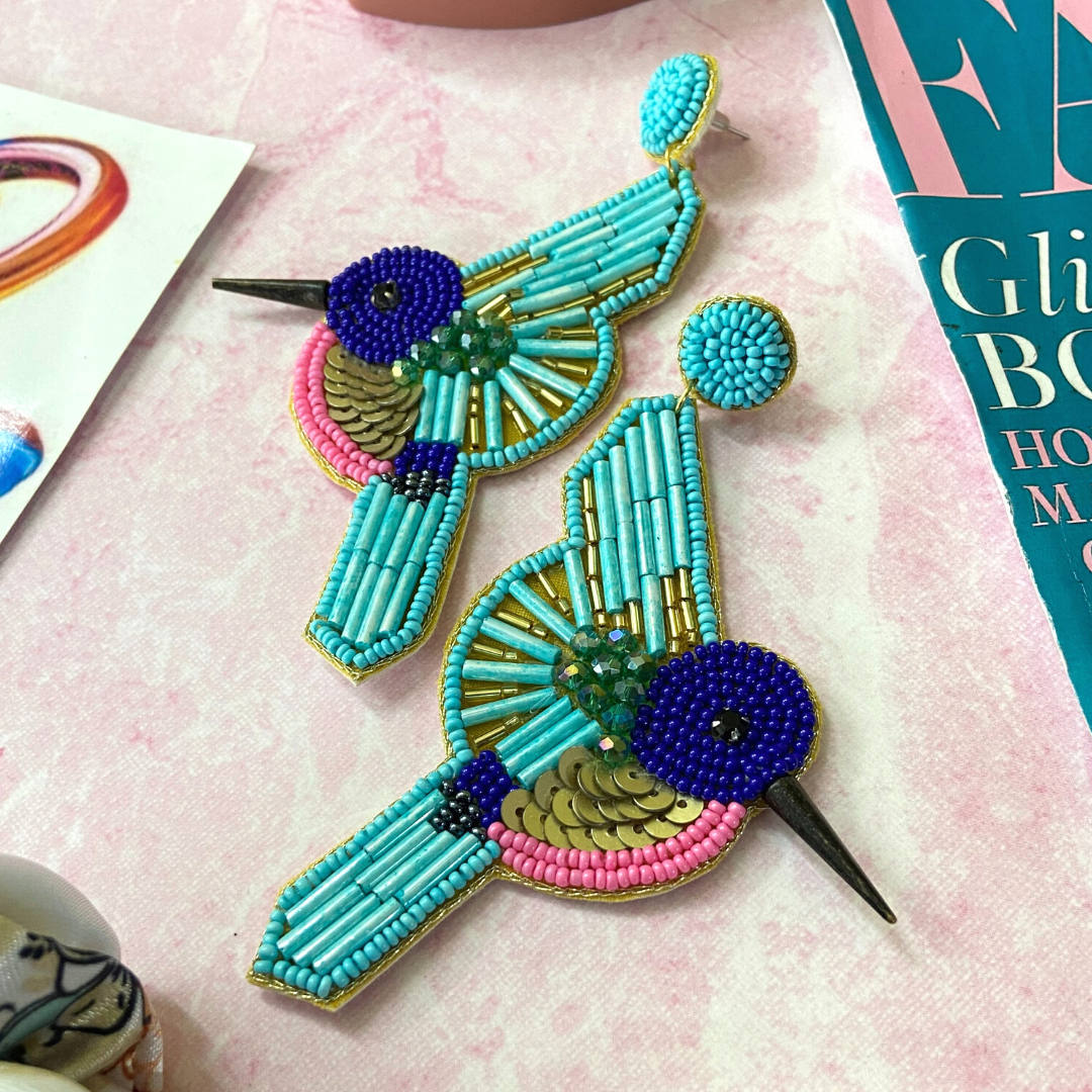 Birdy in Blue Earrings