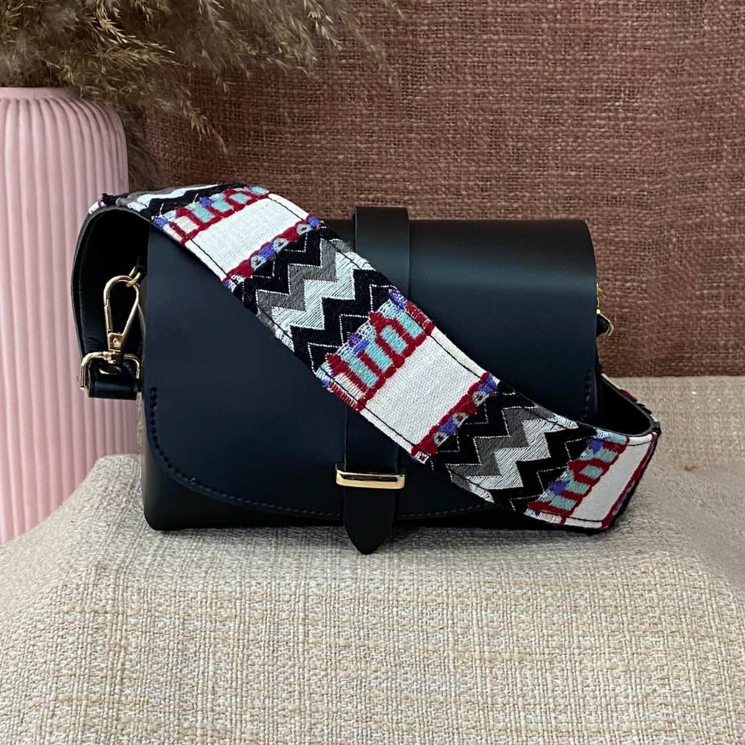 Black Eva Bag with Black Tribal Belt.
