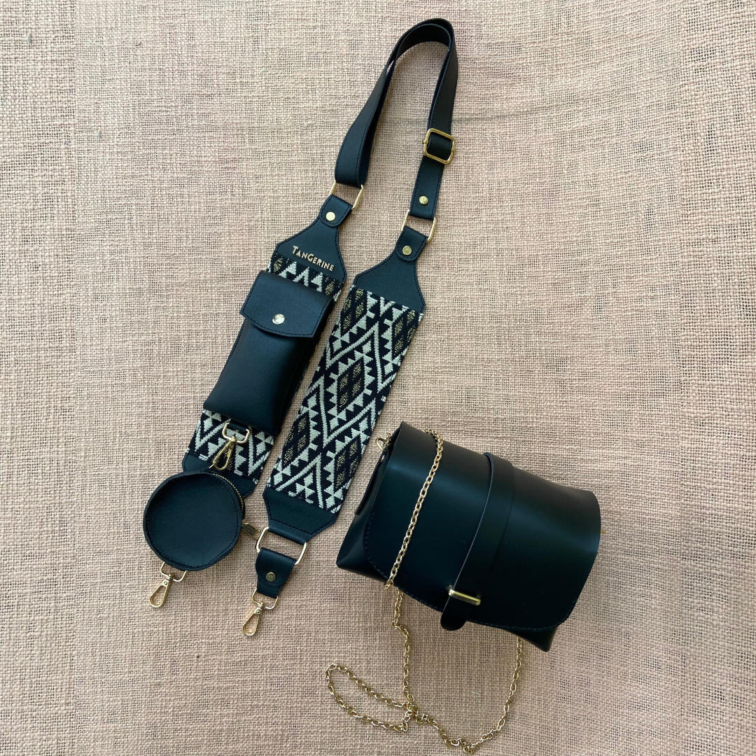 Black Eva + Black with Black Diamond Pochette Belt.