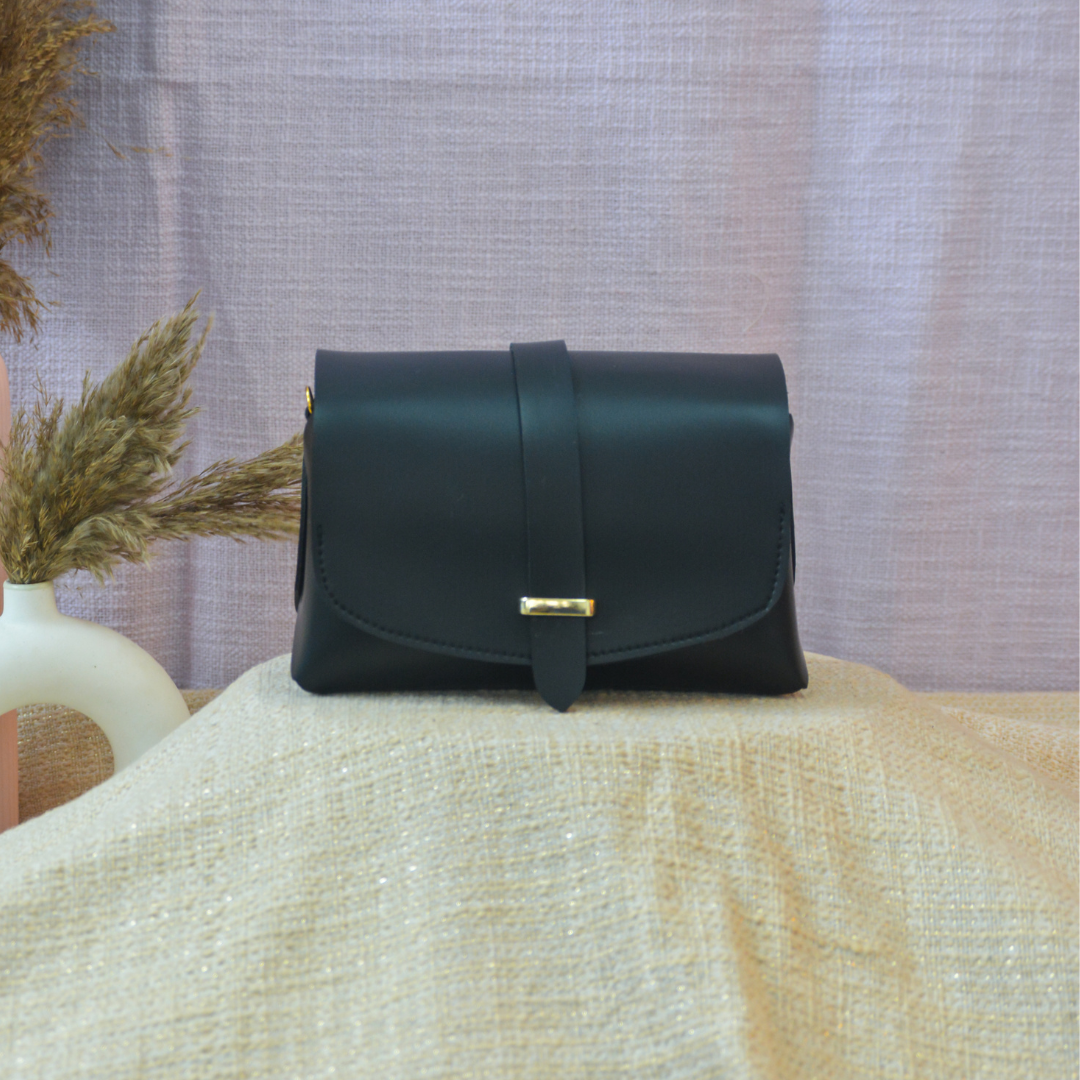 Black Eva Bag with Black & White Tribal Belt + Big Wallet