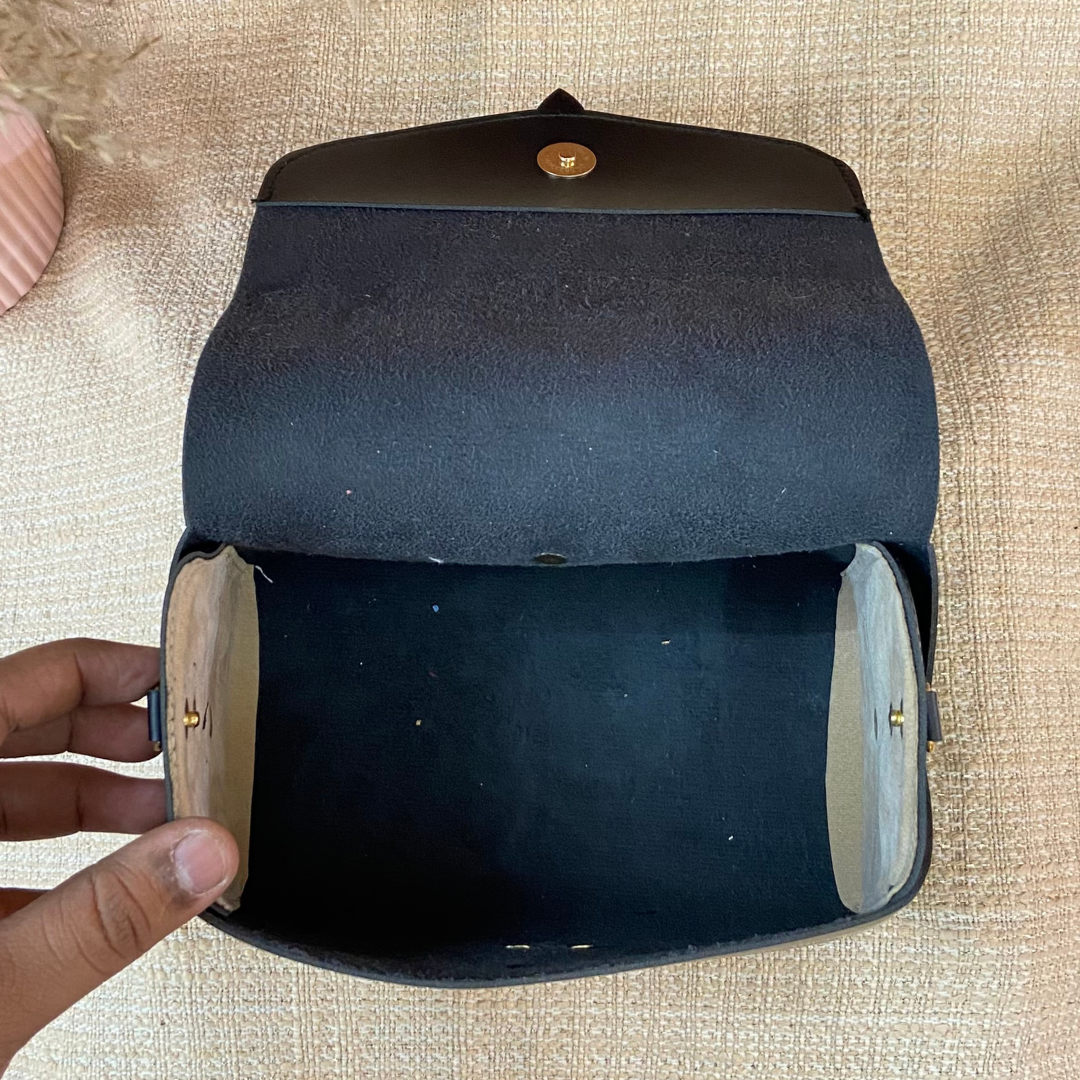 Black Eva Bag with Charcoal Grey Belt.