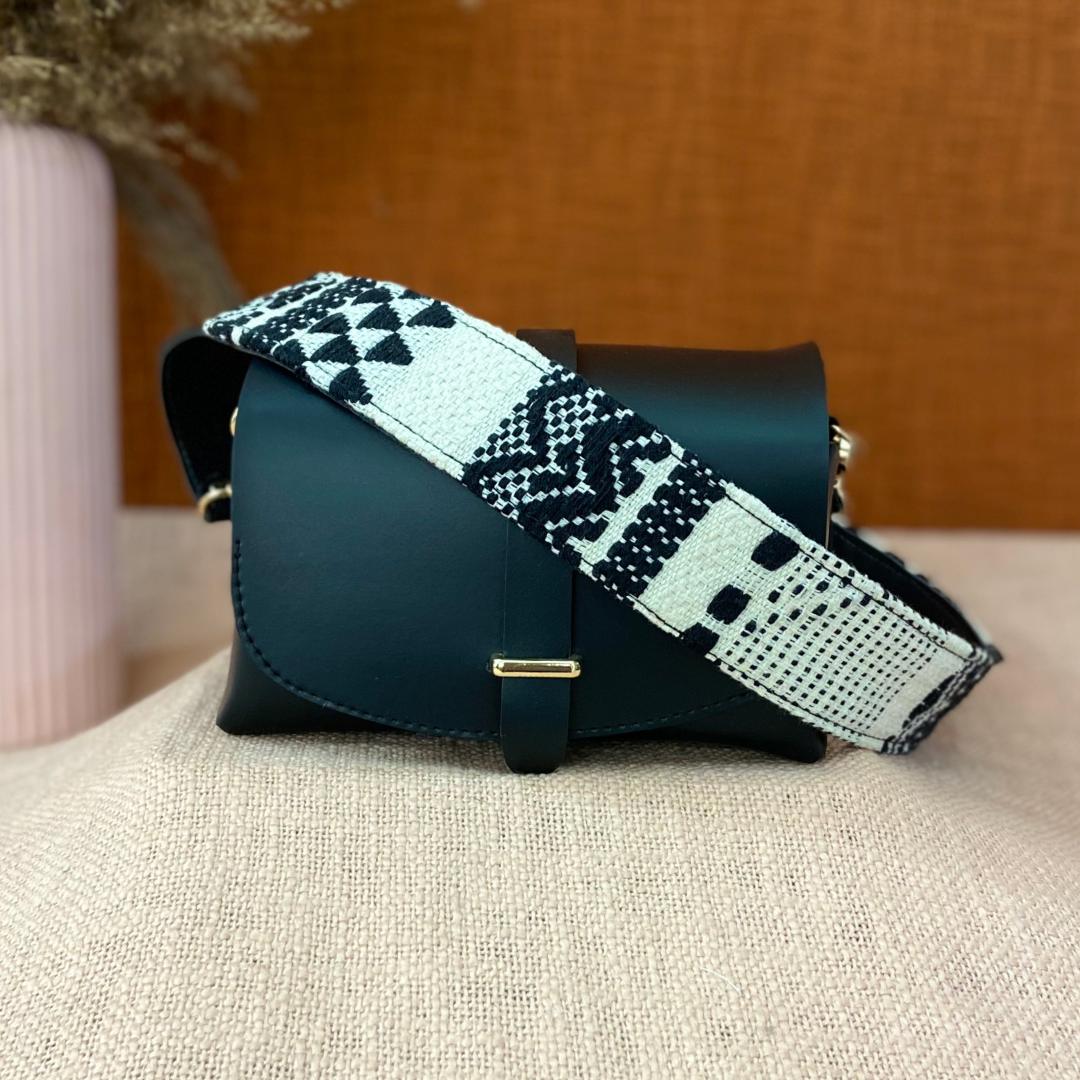 Black Eva with Black & White Tribal Belt