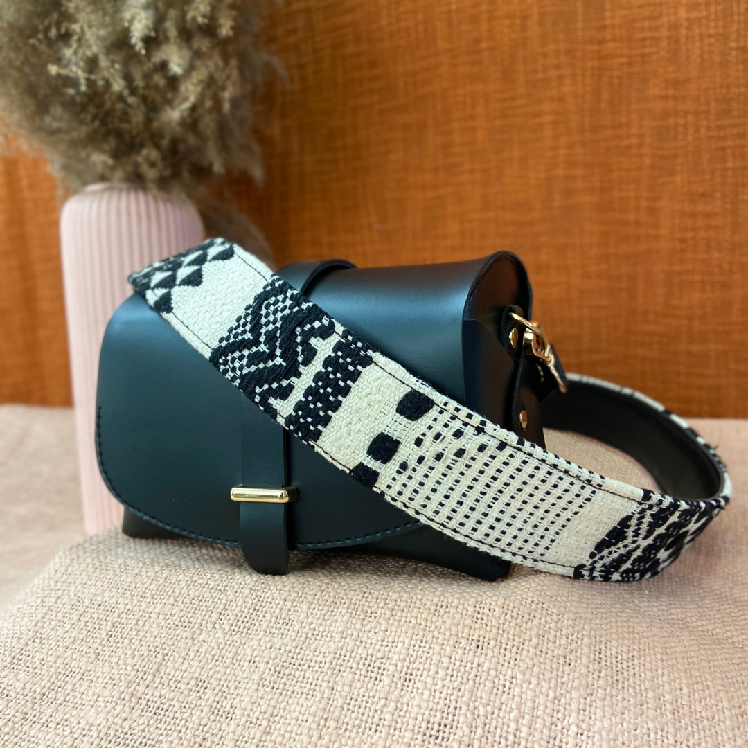 Black Eva with Black & White Tribal Belt