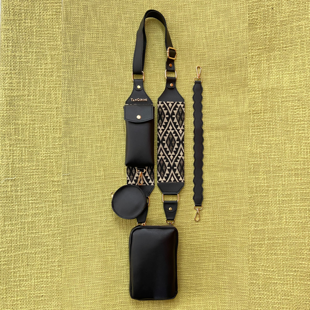 Black Pouch + Black with Black Diamond Pochette Belt.