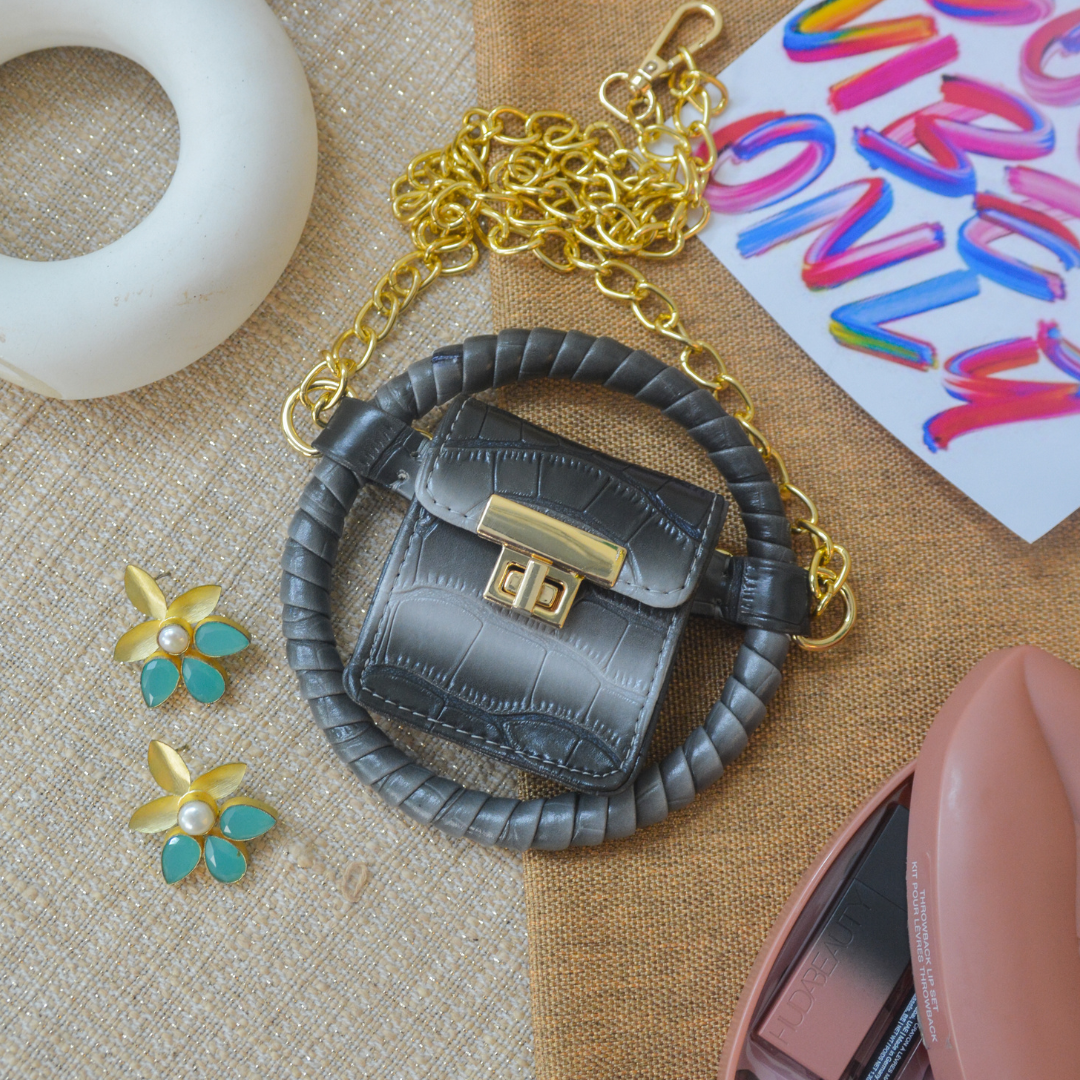 Black & Grey Ombre Ring Big