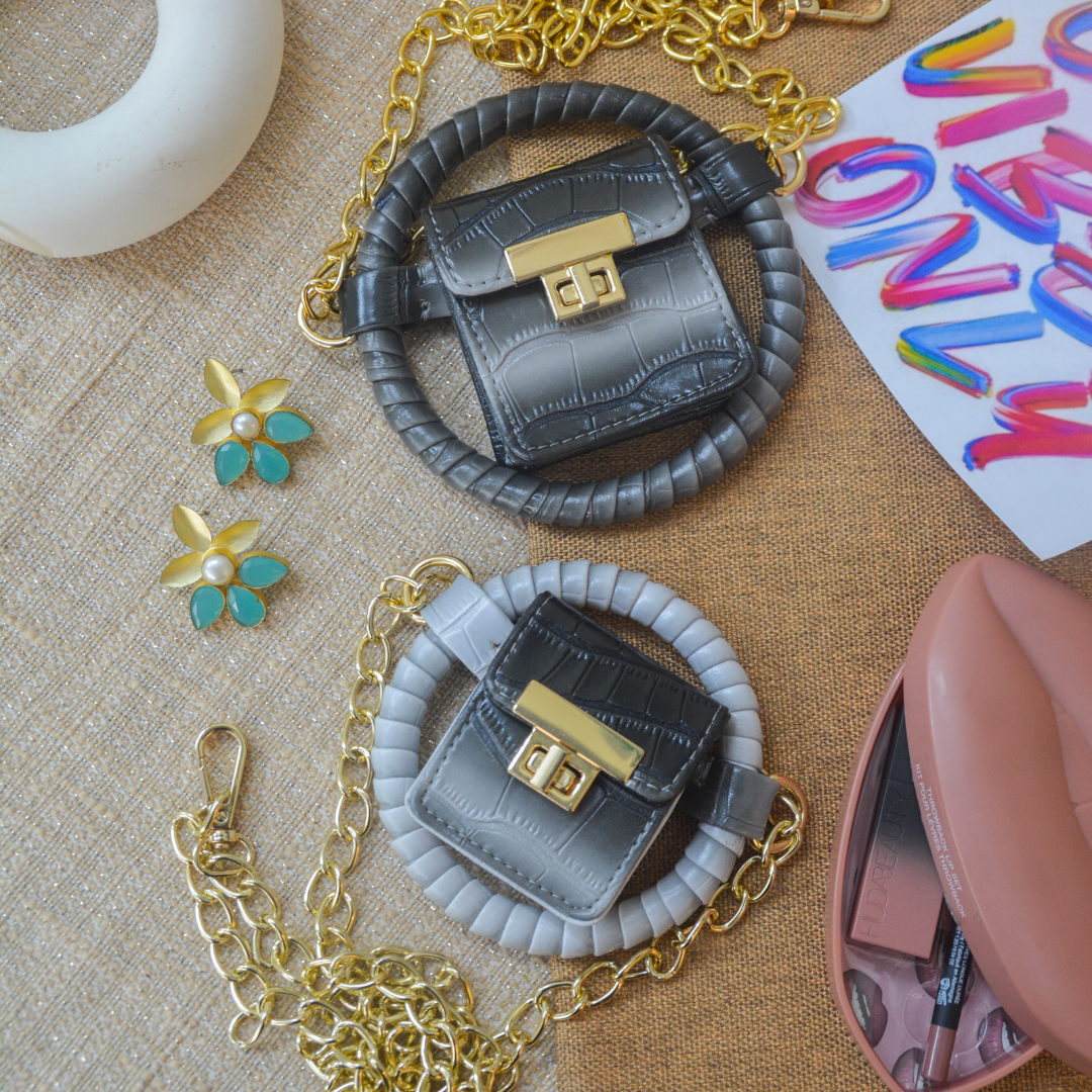 Black & Grey Ombre Ring Small & Big Combo