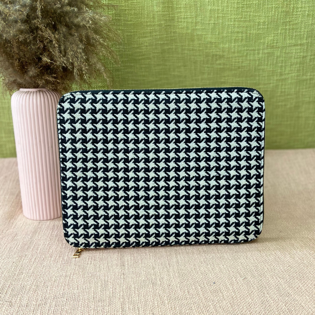 Black & White Vintage Small Print Laptop Sleeves